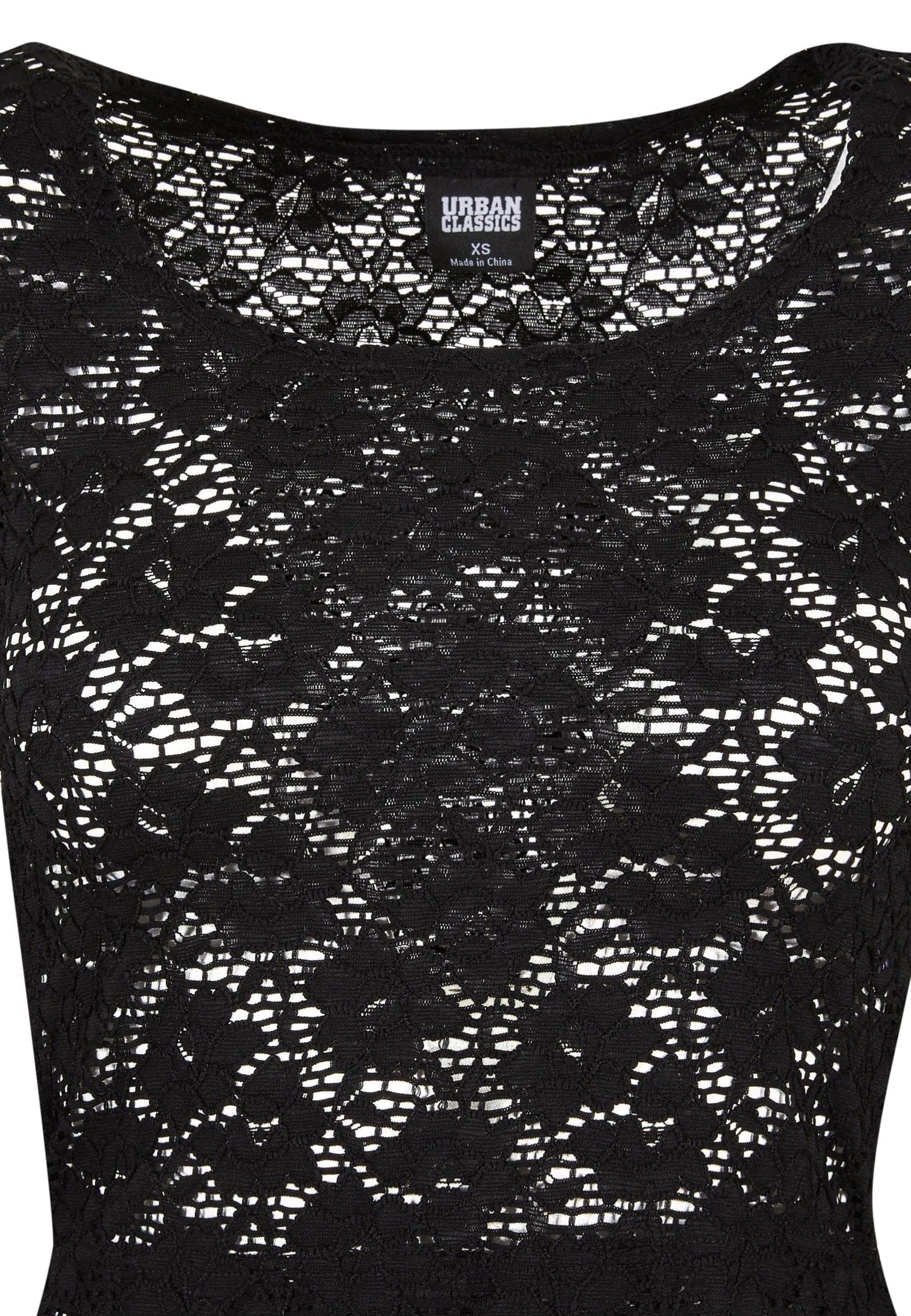 Urban Classics - Ladies Cropped Lace Black - Top | Women-Image