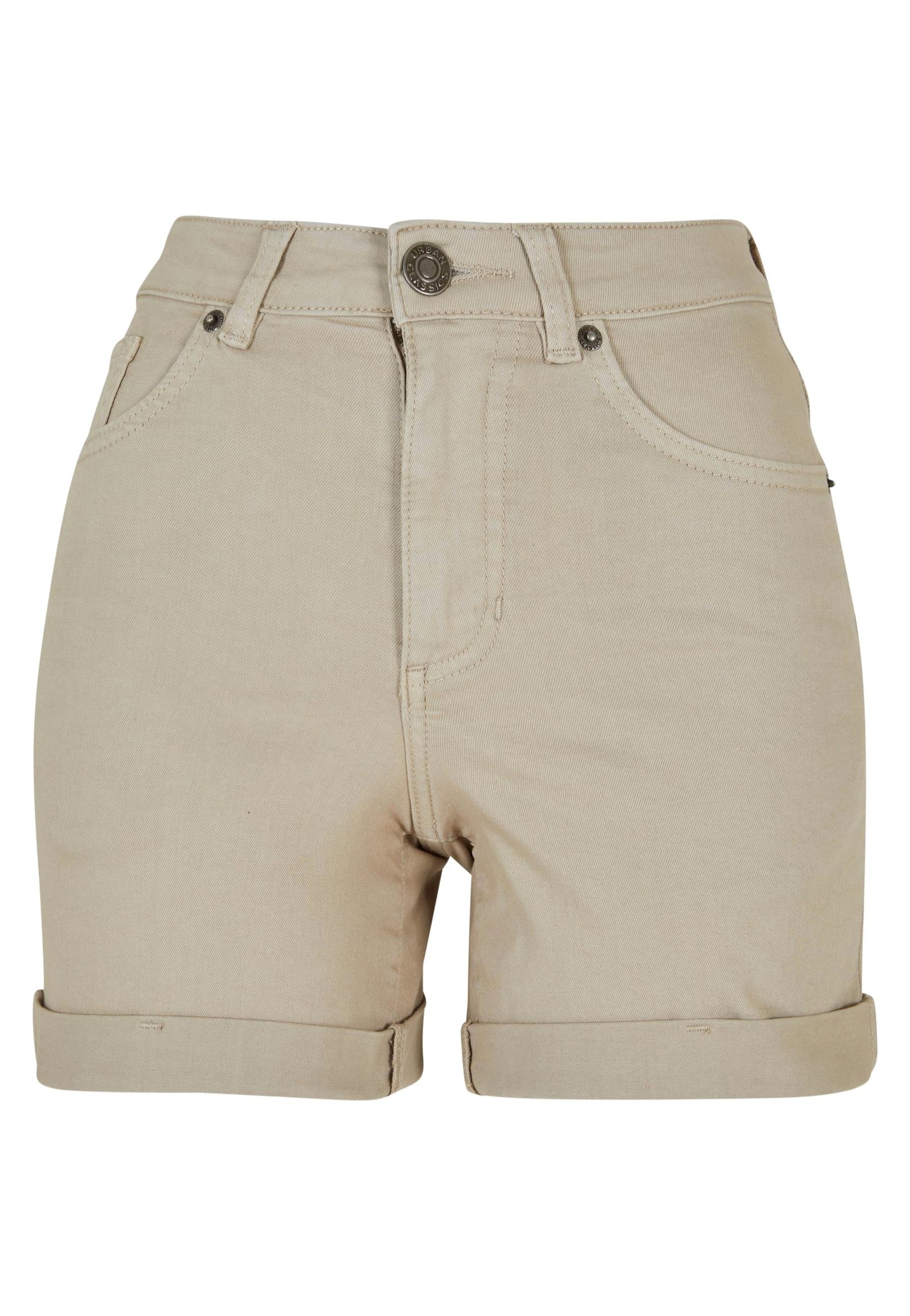 Urban Classics - Ladies Colored Strech Denim Softseagrass - Shorts | Women-Image