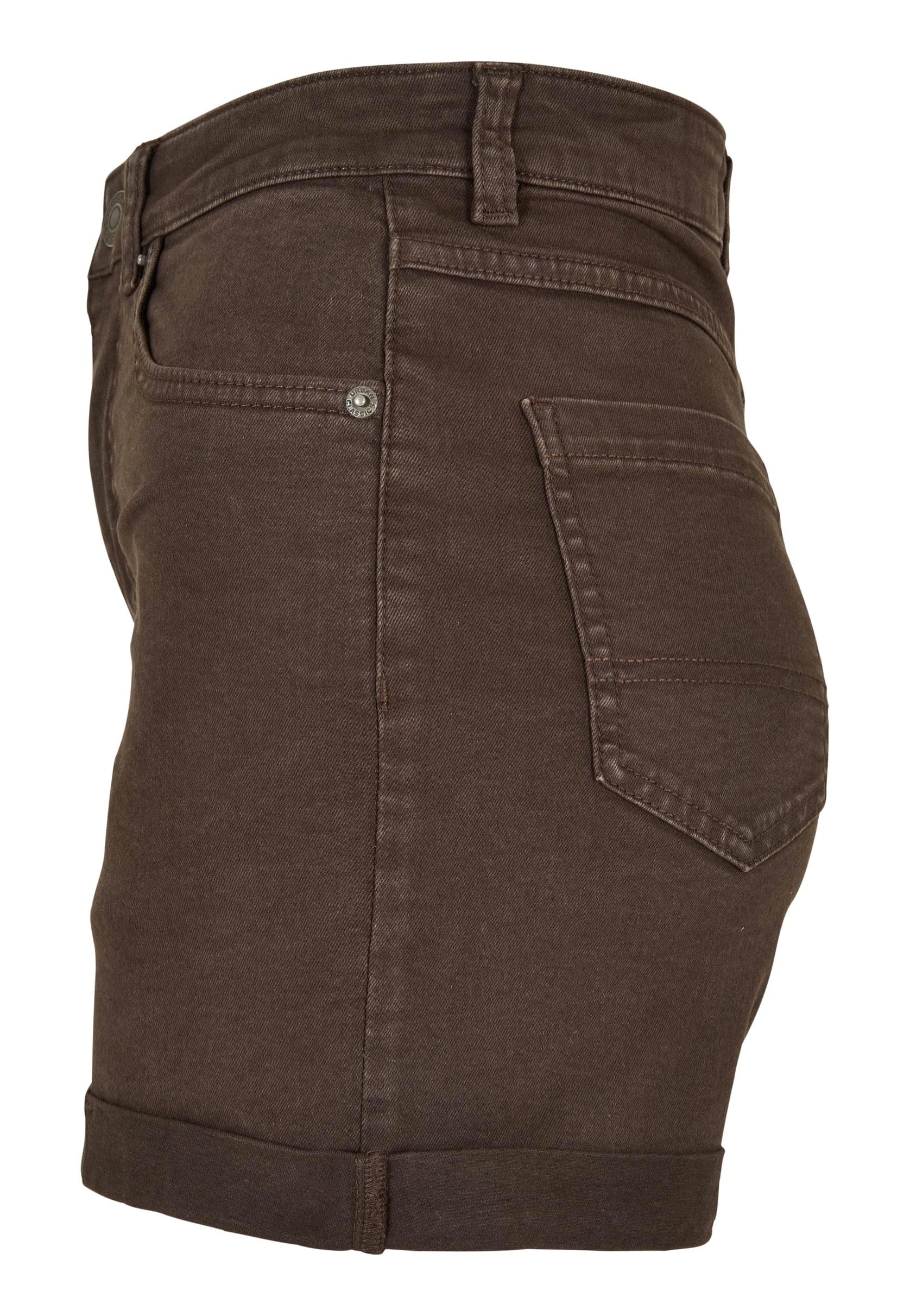 Urban Classics - Ladies Colored Strech Denim Brown - Shorts | Women-Image