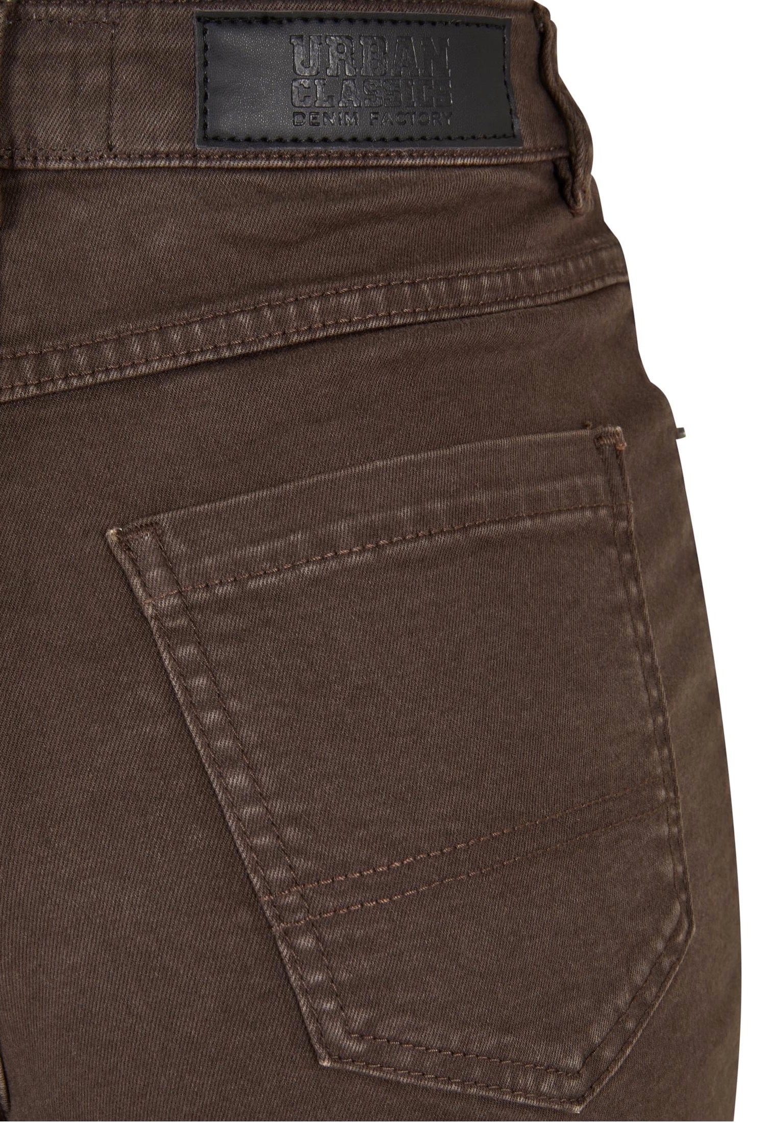 Urban Classics - Ladies Colored Strech Denim Brown - Shorts | Women-Image