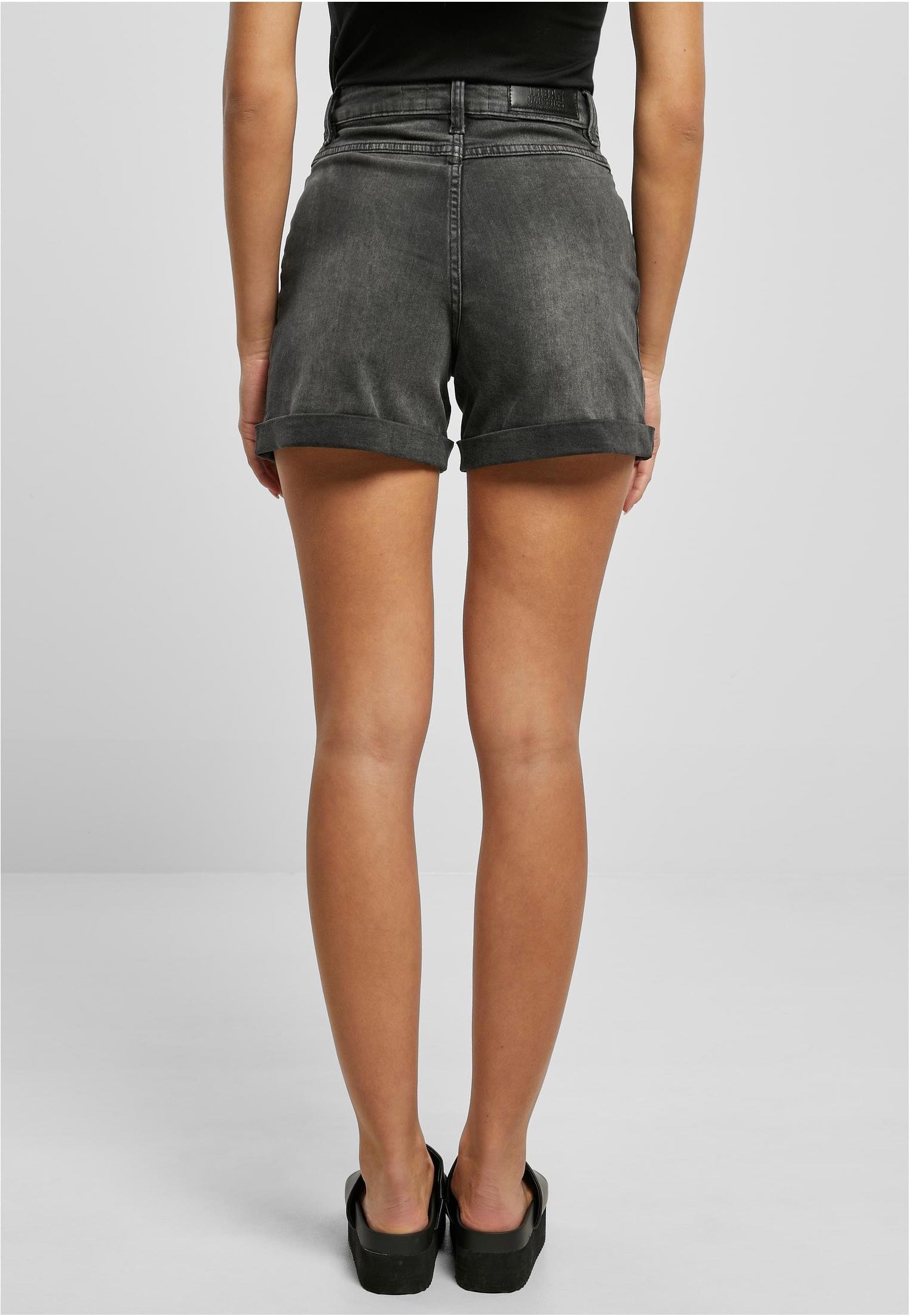 Urban Classics - Ladies Vintage Denim Black Washed - Shorts | Women-Image