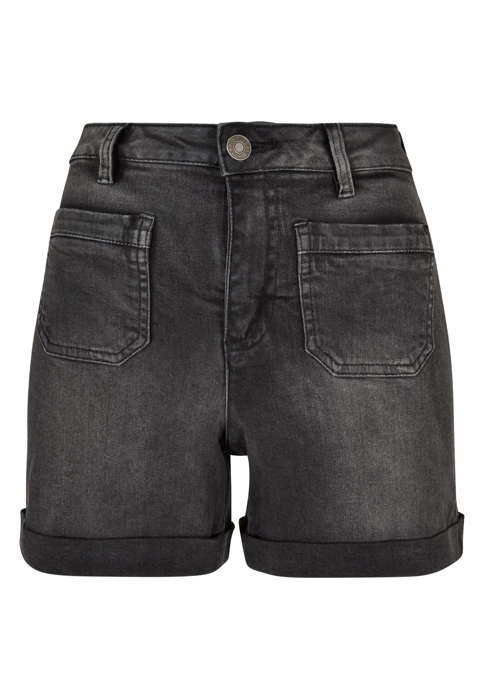 Urban Classics - Ladies Vintage Denim Black Washed - Shorts | Women-Image