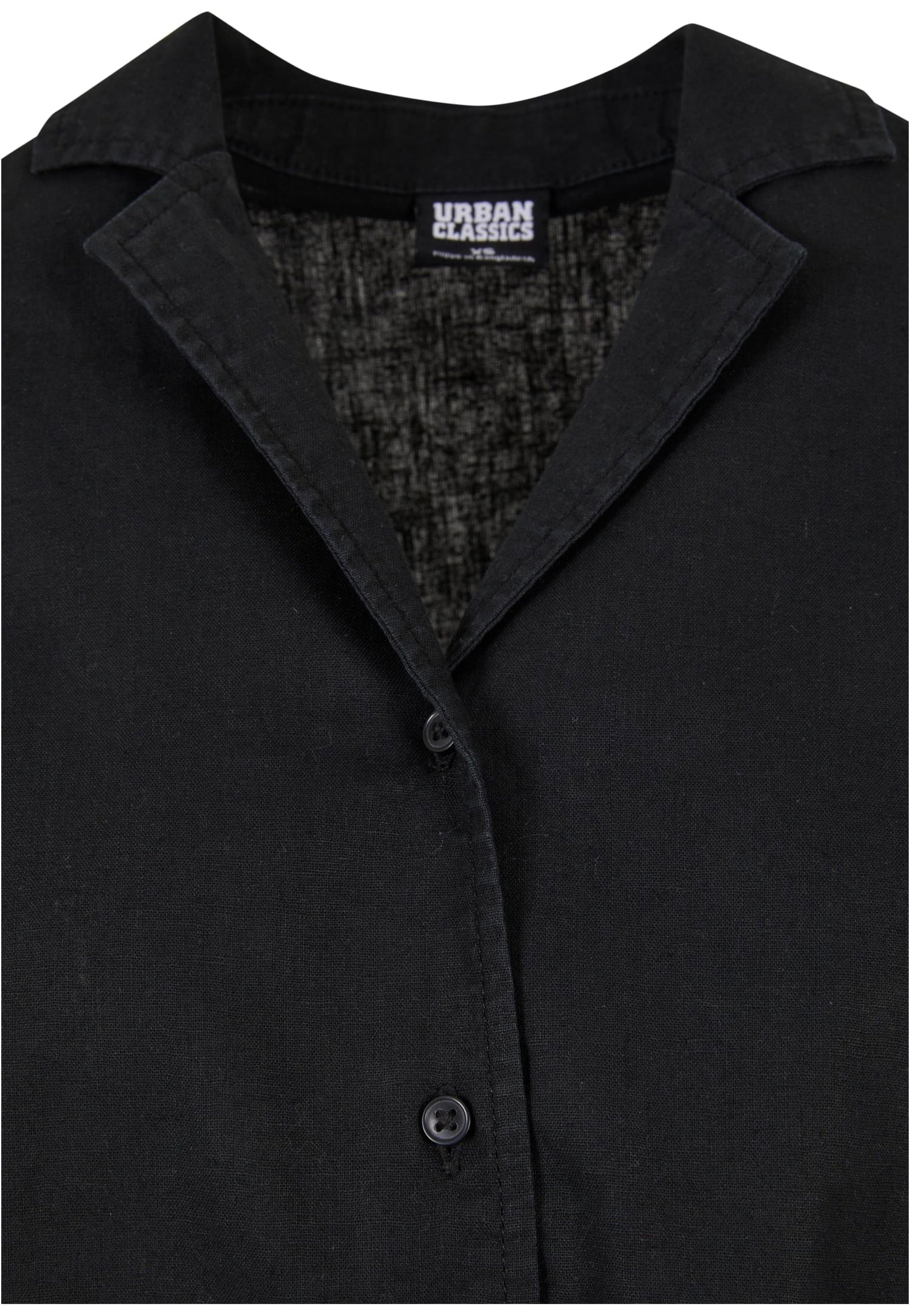 Urban Classics - Ladies Linen Mixed Resort Black - Shirt | Women-Image