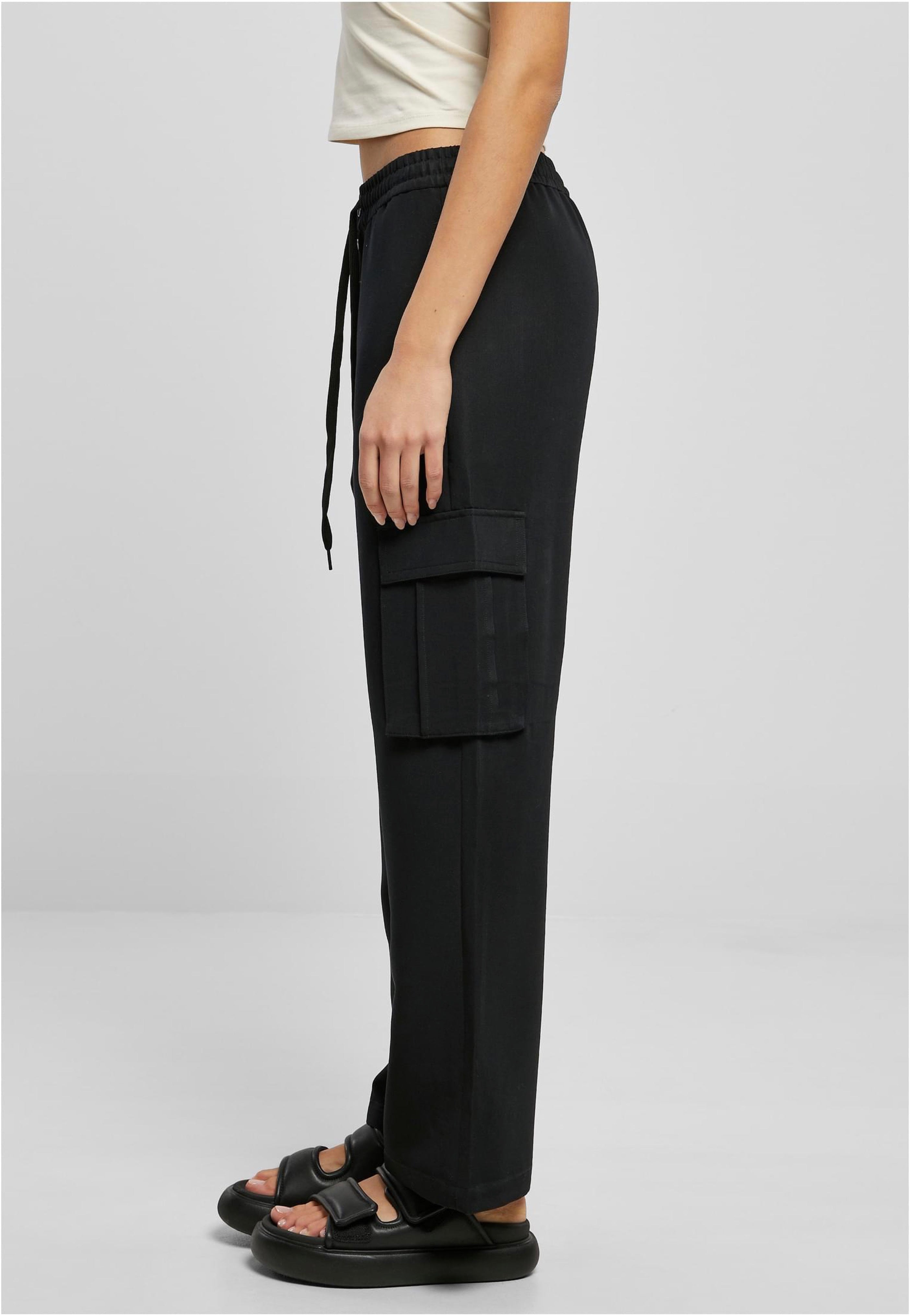 Urban Classics - Ladies Vicose Straight Leg Black - Pants | Women-Image