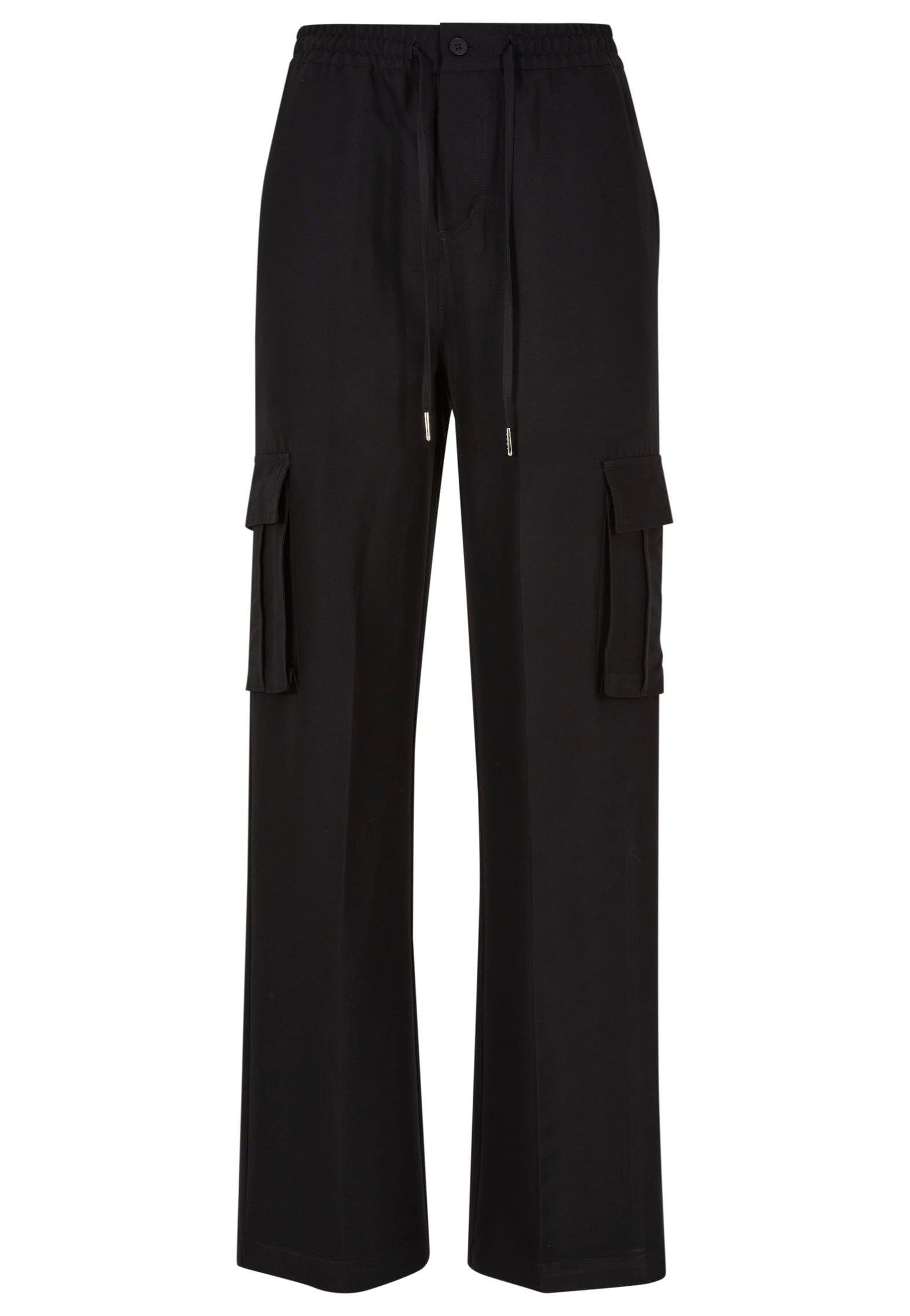 Urban Classics - Ladies Vicose Straight Leg Black - Pants | Women-Image