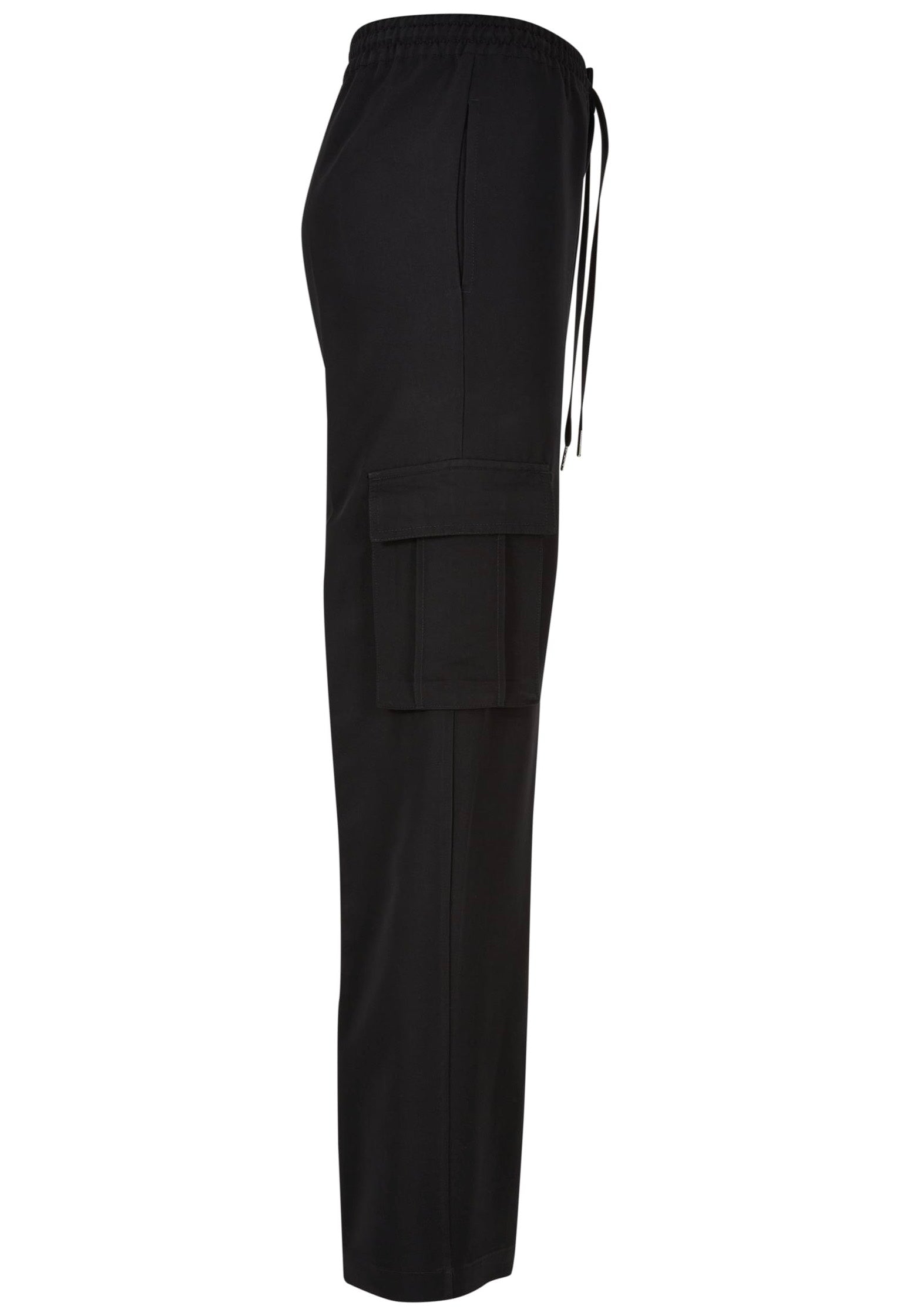 Urban Classics - Ladies Vicose Straight Leg Black - Pants | Women-Image