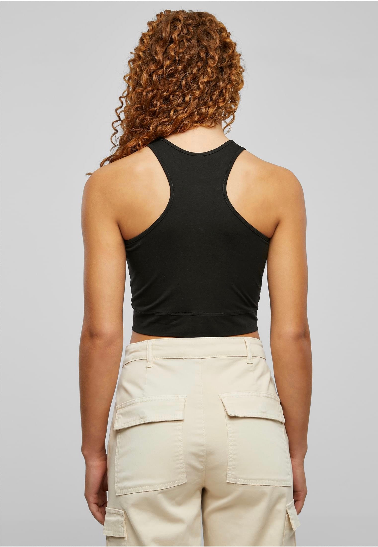 Urban Classics - Ladies Cropped Knot Black - Top | Women-Image