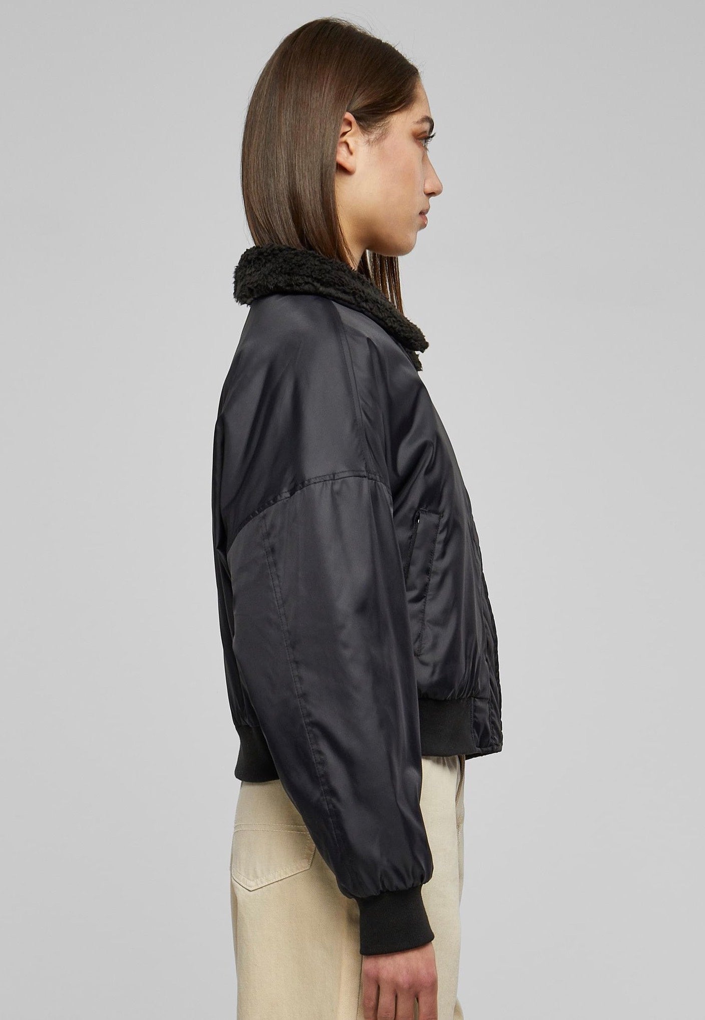 Urban Classics - Pilot Bomber Black - Jacket | Women-Image