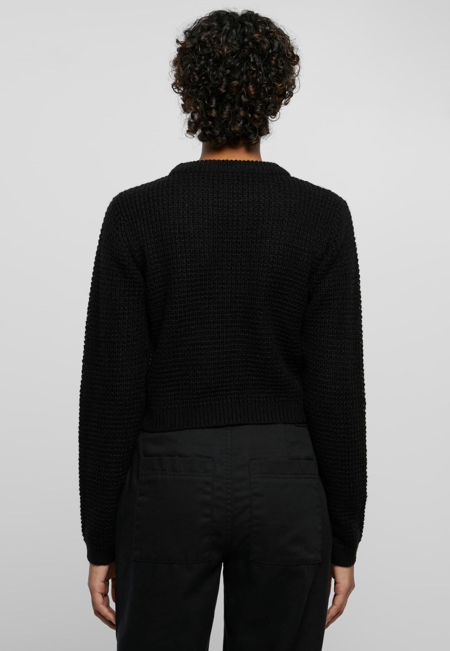 Urban Classics - Short Waffle Black - Pullover | Women-Image