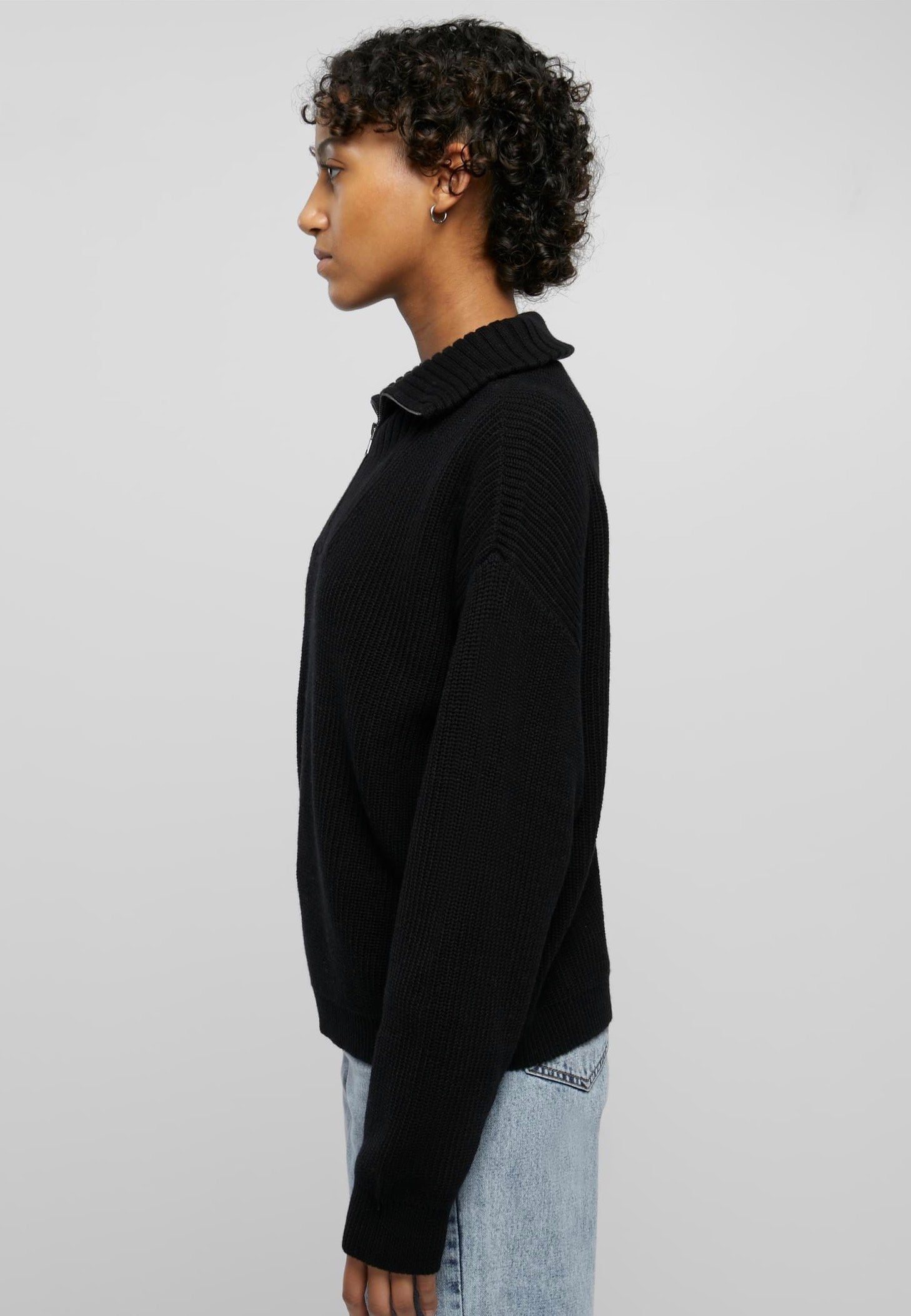 Urban Classics - Oversized Knit Black - Pullover | Women-Image