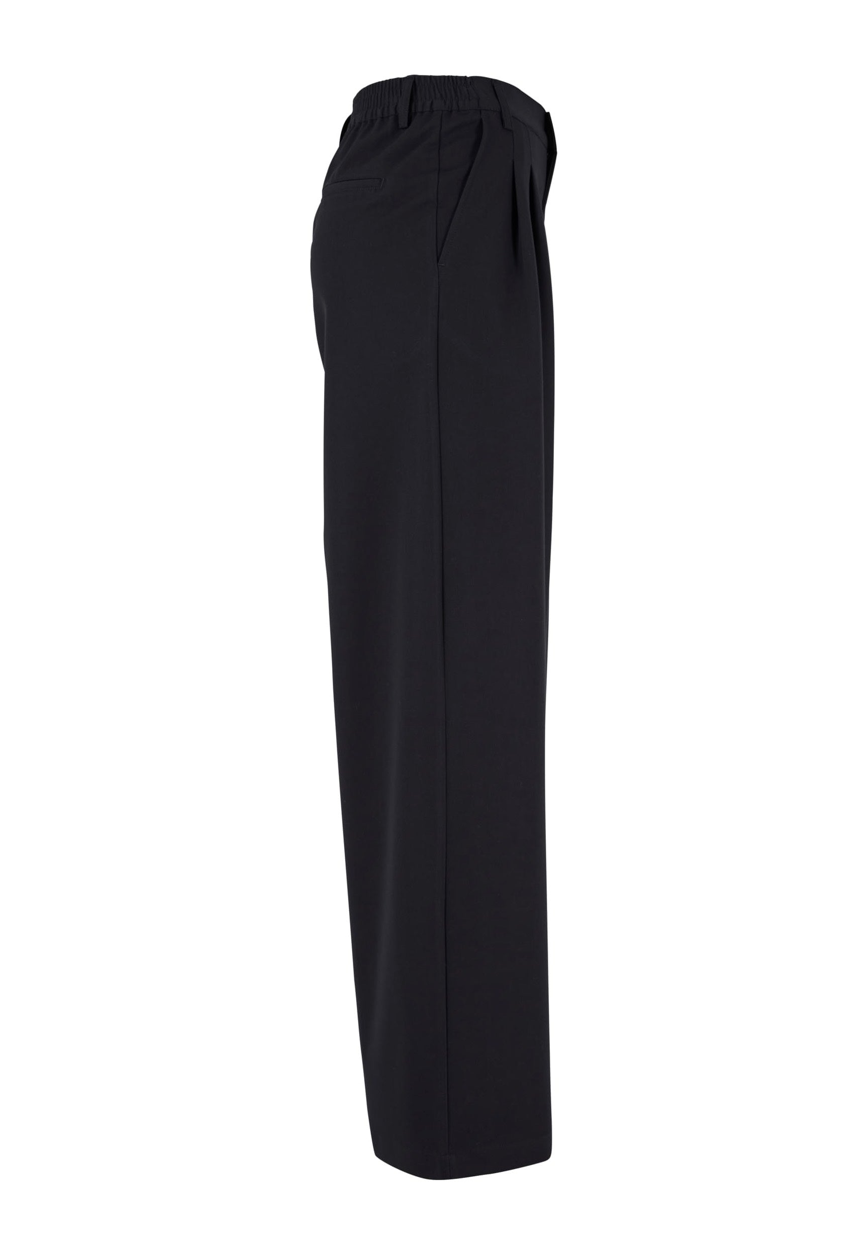 Urban Classics - Ladies Ultra Wide Pleat Front Black - Pants | Women-Image