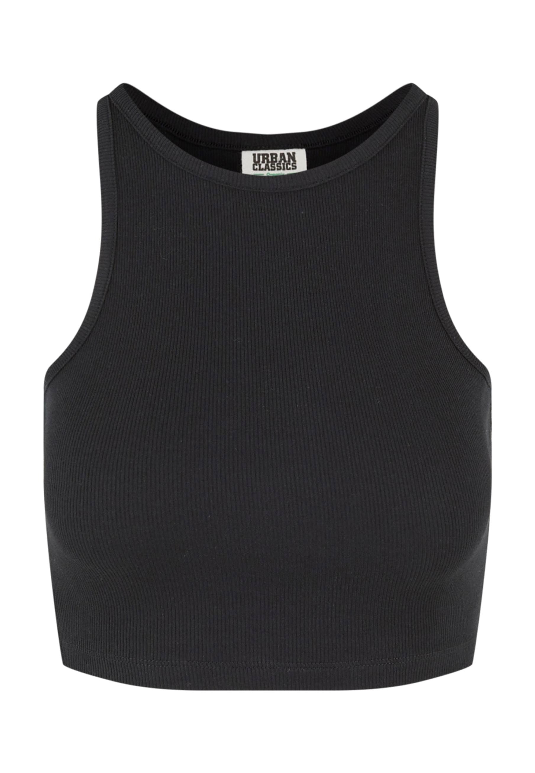 Urban Classics - Ladies Organic Cropped Rib Black - Top | Women-Image