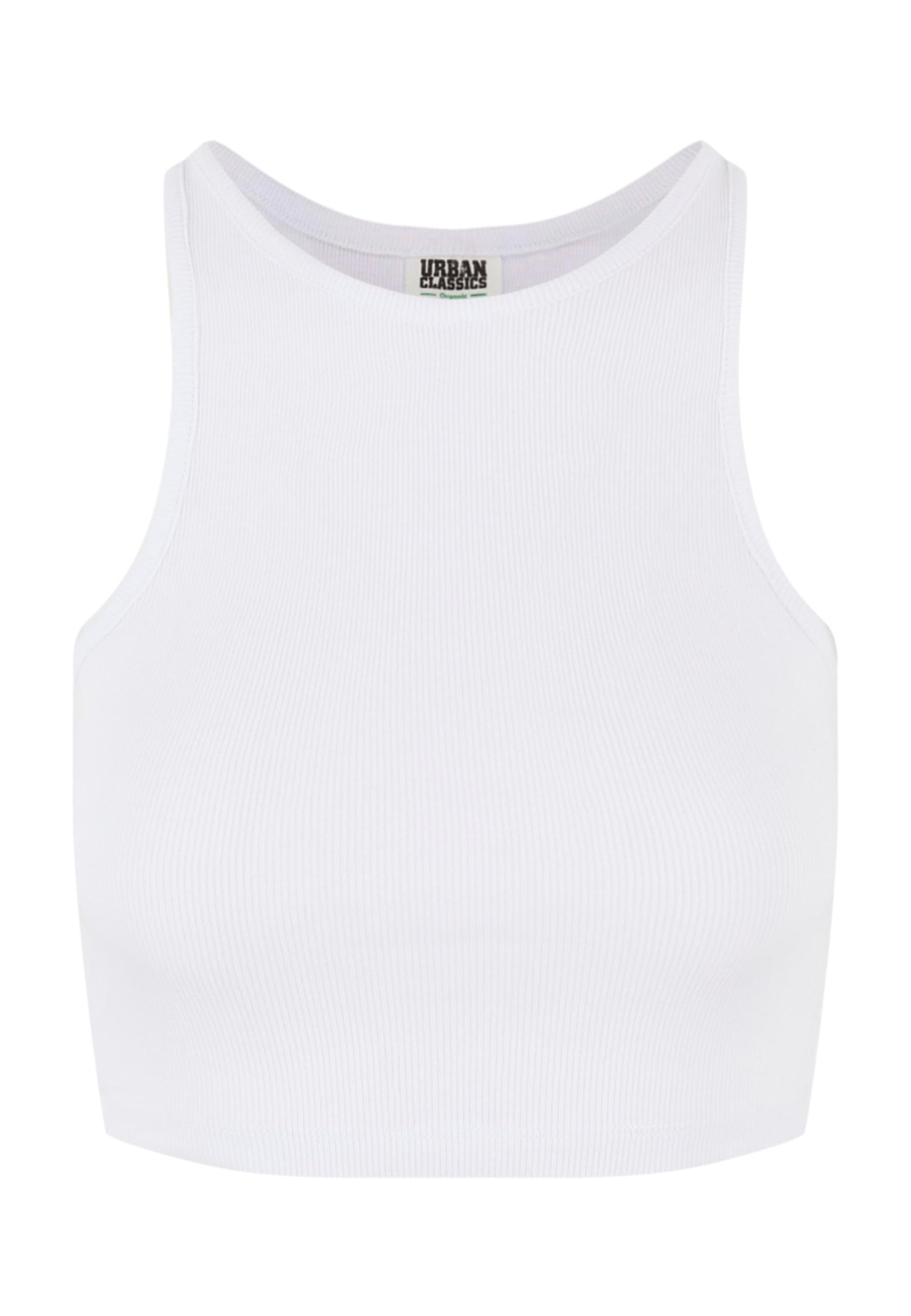 Urban Classics - Ladies Organic Cropped Rib White - Top | Women-Image