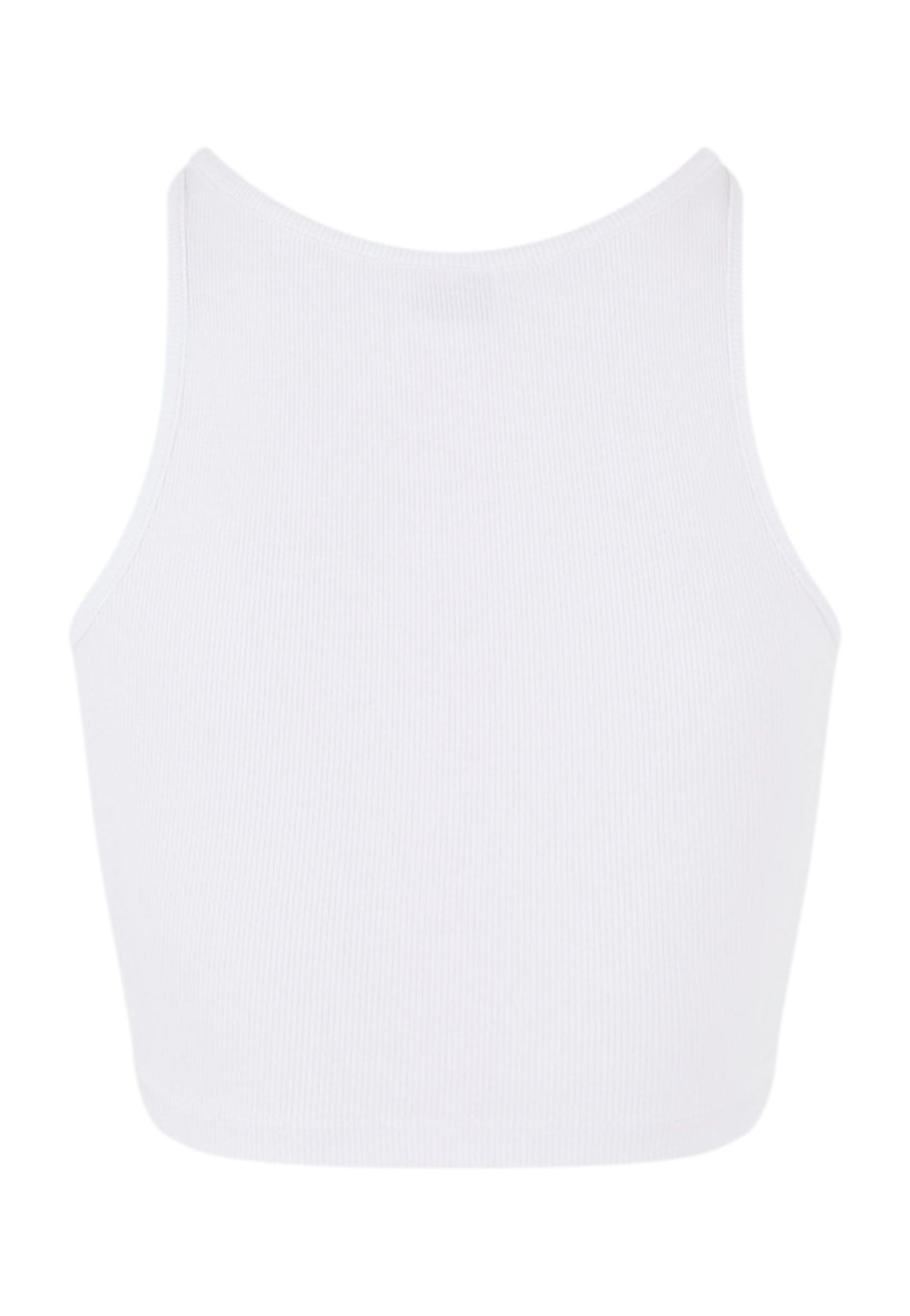 Urban Classics - Ladies Organic Cropped Rib White - Top | Women-Image