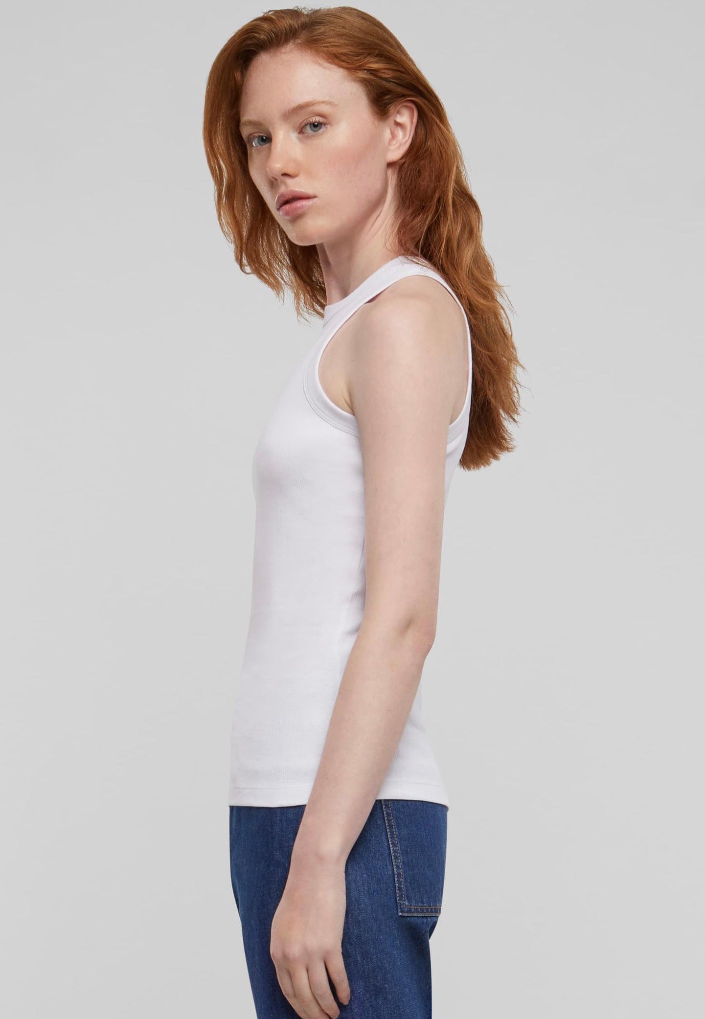 Urban Classics - Ladies Racer Back Rib White - Top | Women-Image