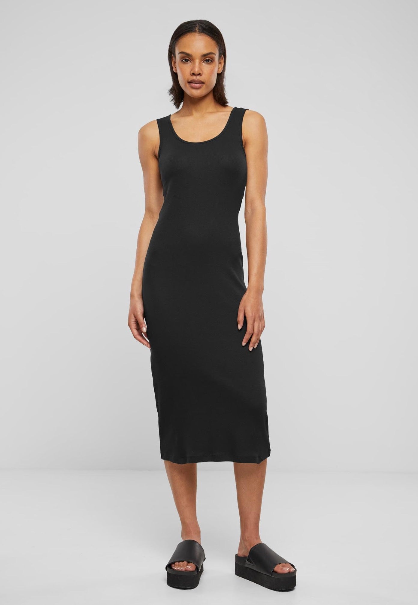 Urban Classics - Ladies Rib Top Black - Dress | Women-Image