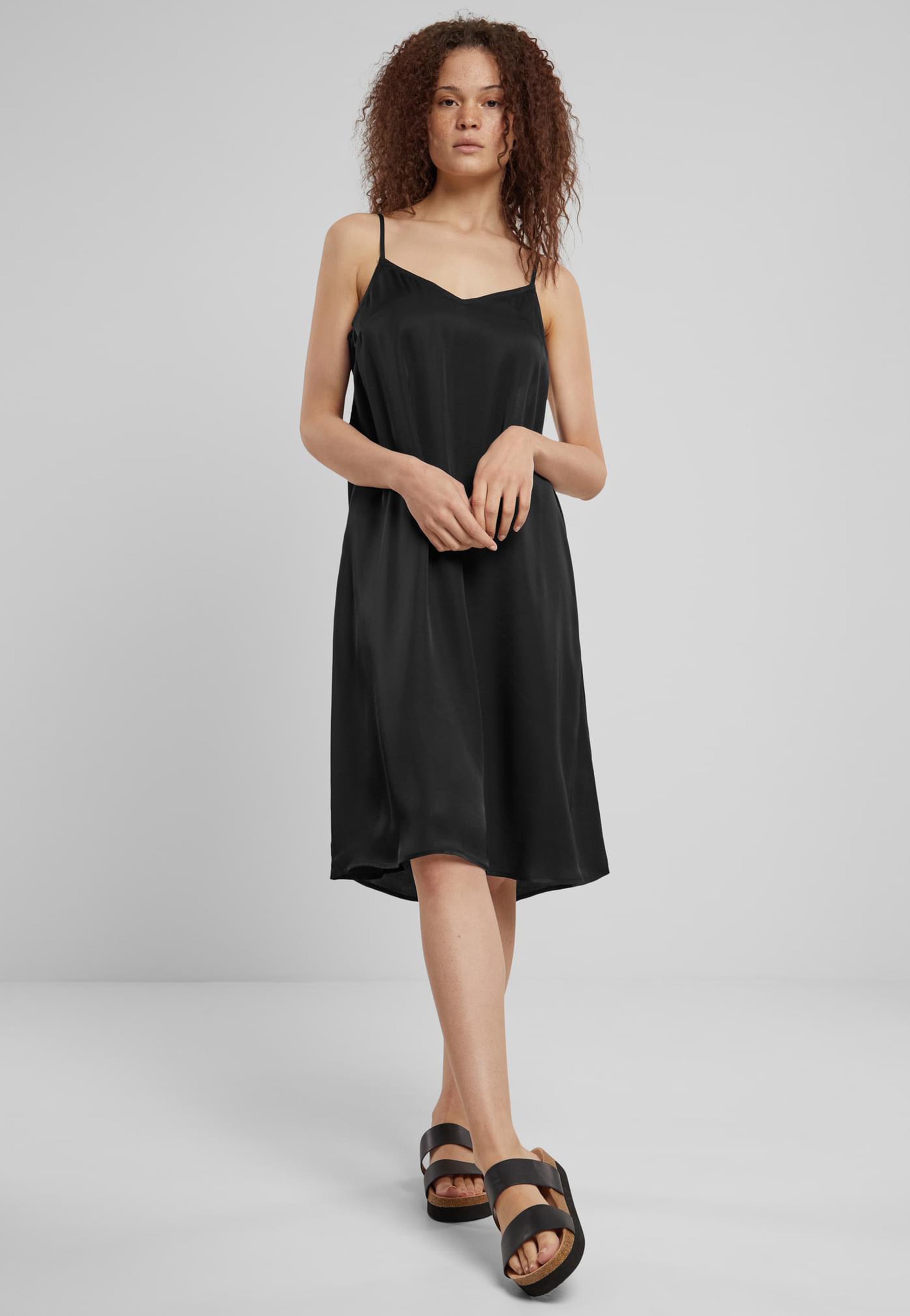 Urban Classics - Ladies Viscose Satin Slip Black - Dress | Women-Image