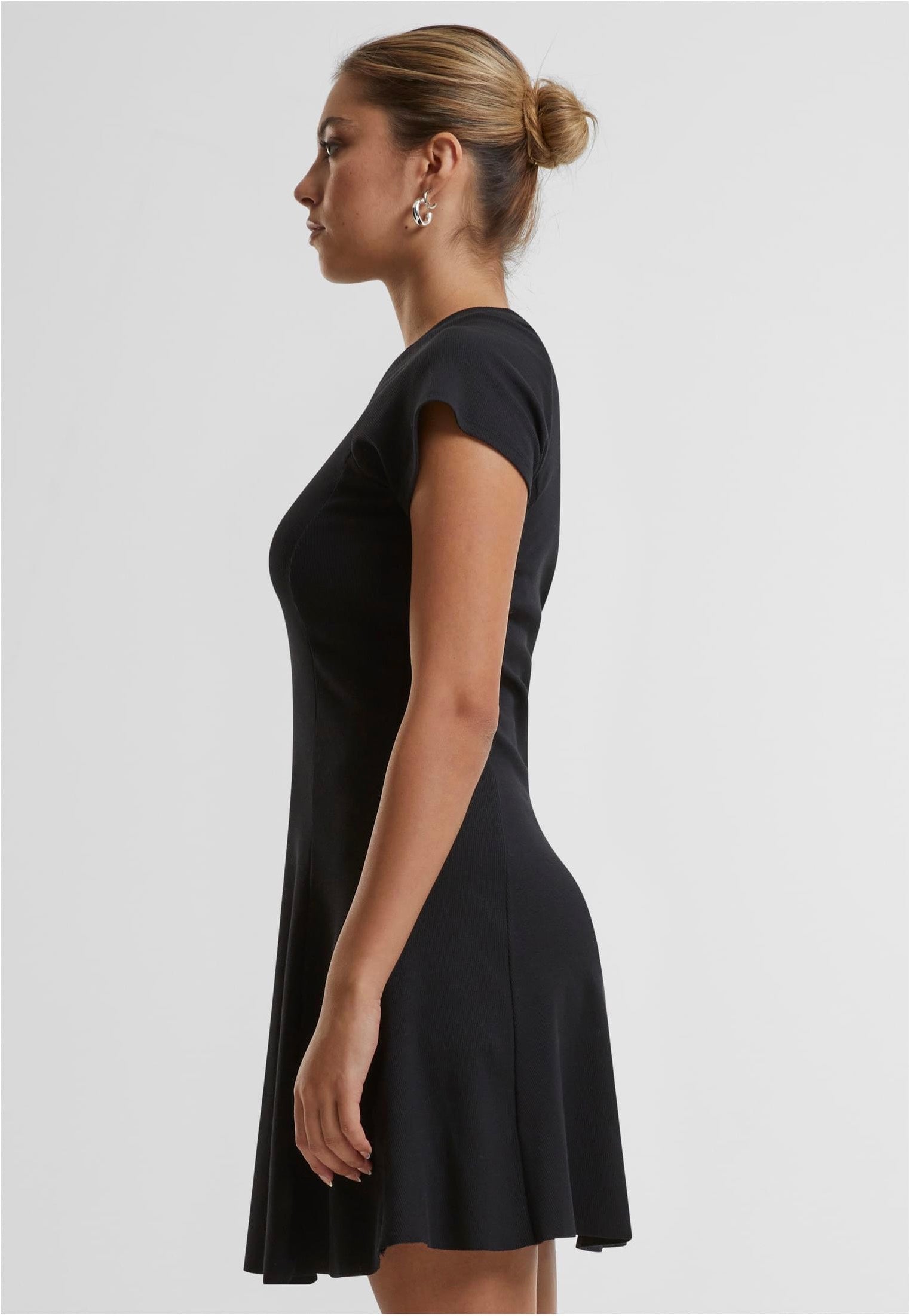 Urban Classics - Ladies Skater Rib Black - Dress | Women-Image