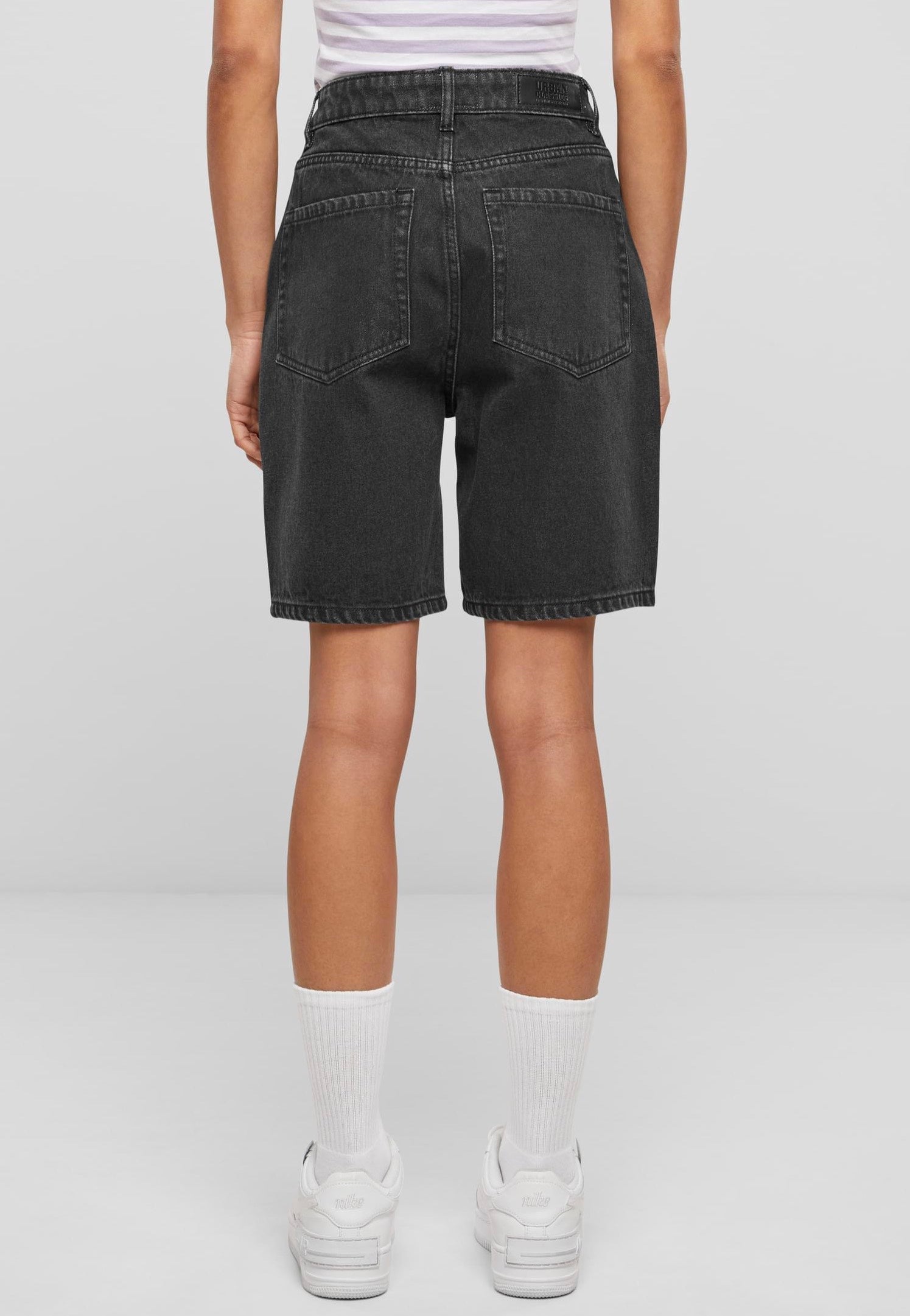 Urban Classics - Ladies 90‘s Bermuda Black Washed - Shorts | Women-Image