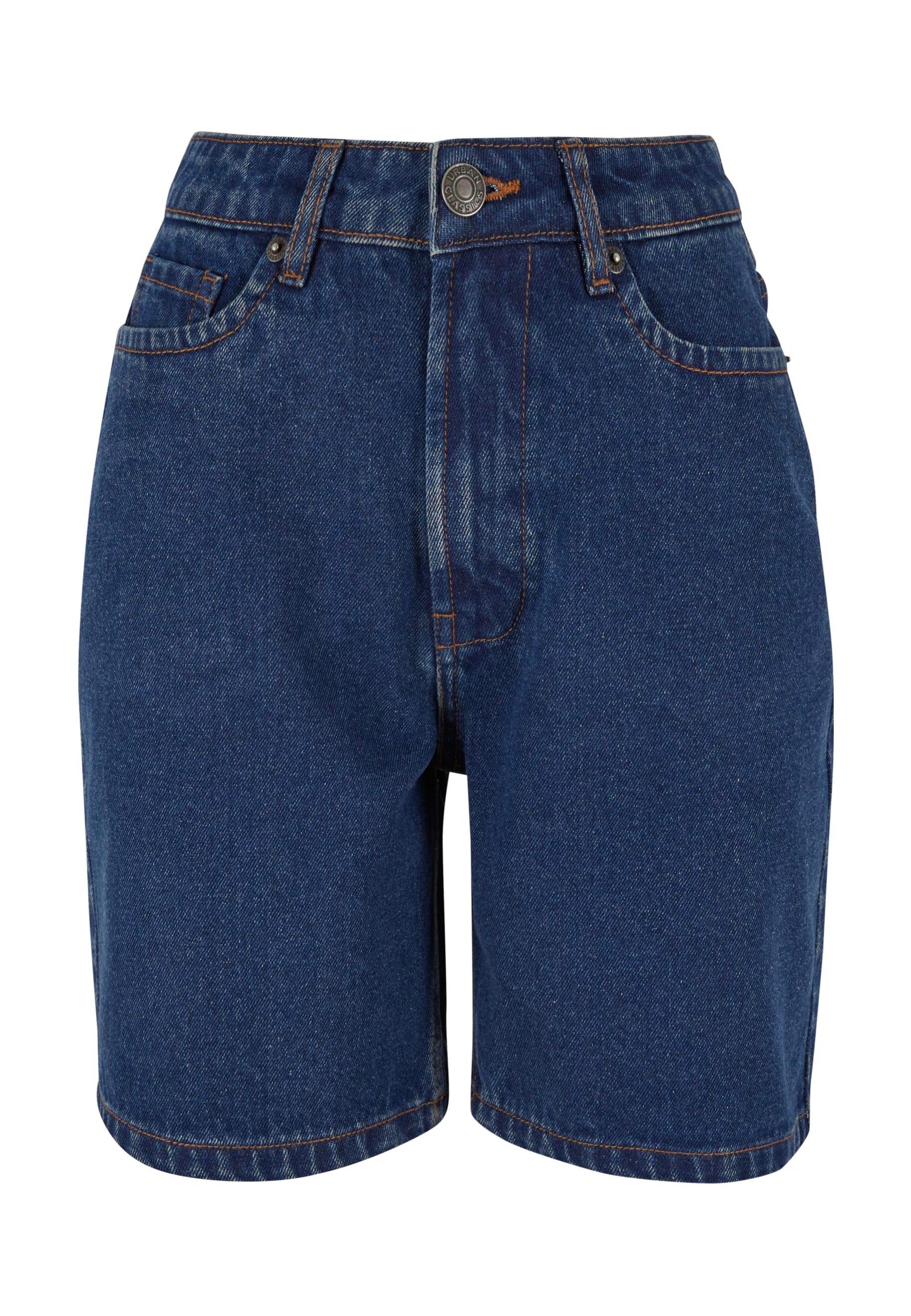 Urban Classics - Ladies 90‘s Bermuda Mid Indigo Washed - Shorts | Women-Image