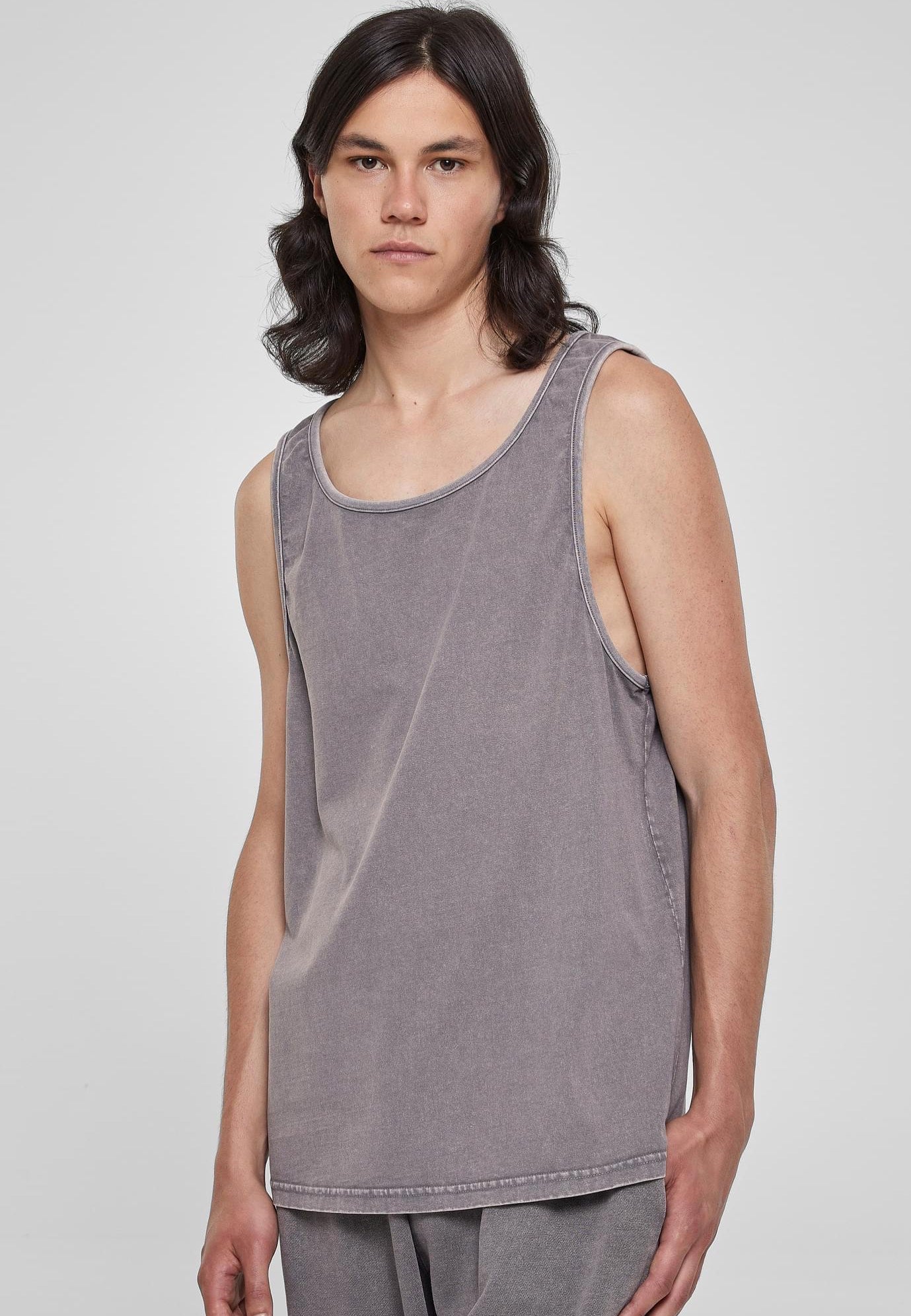 Urban Classics - Heavy Oversized Acid Wash Asphalt - Tank | Men-Image