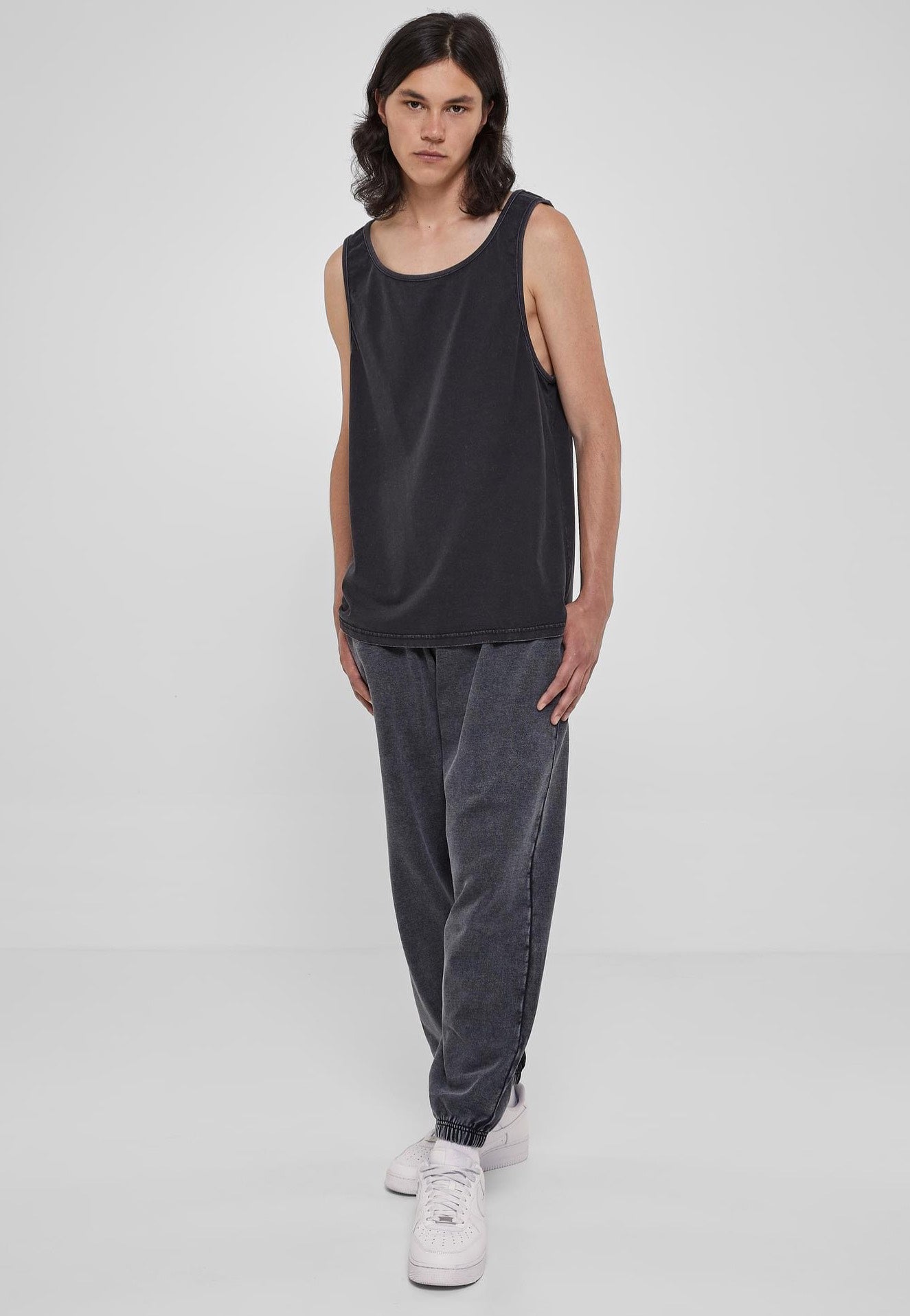 Urban Classics - Heavy Oversized Acid Wash Black - Tank | Men-Image