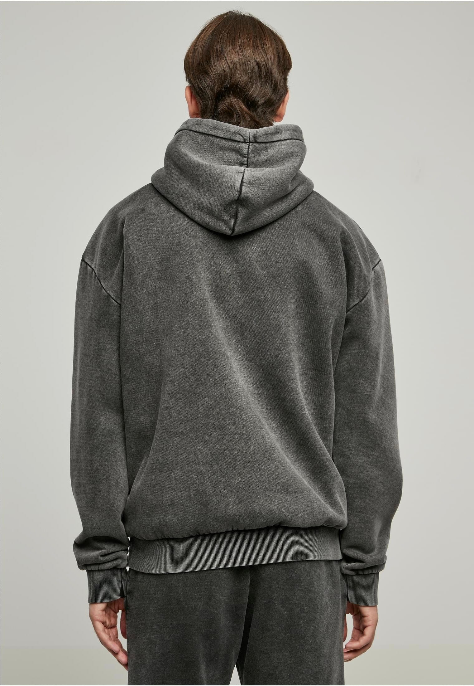 Urban Classics - Heavy Sand Washed Black - Hoodie | Men-Image