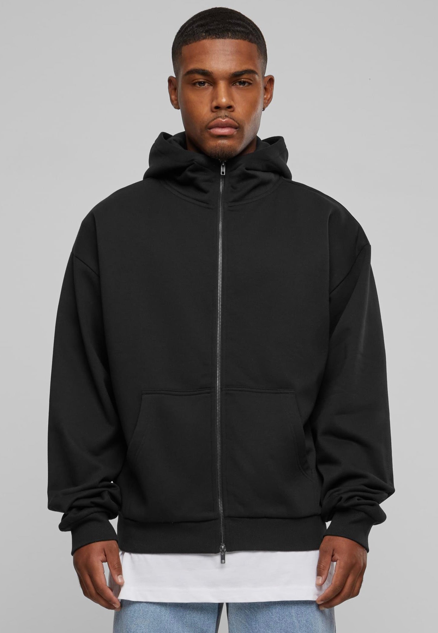 Urban Classics - High Neck Zip Black - Zipper | Men-Image