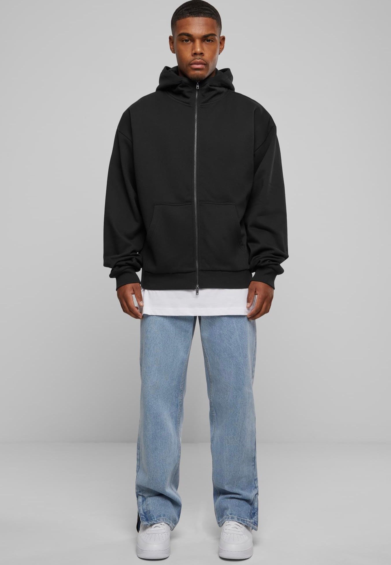 Urban Classics - High Neck Zip Black - Zipper | Men-Image