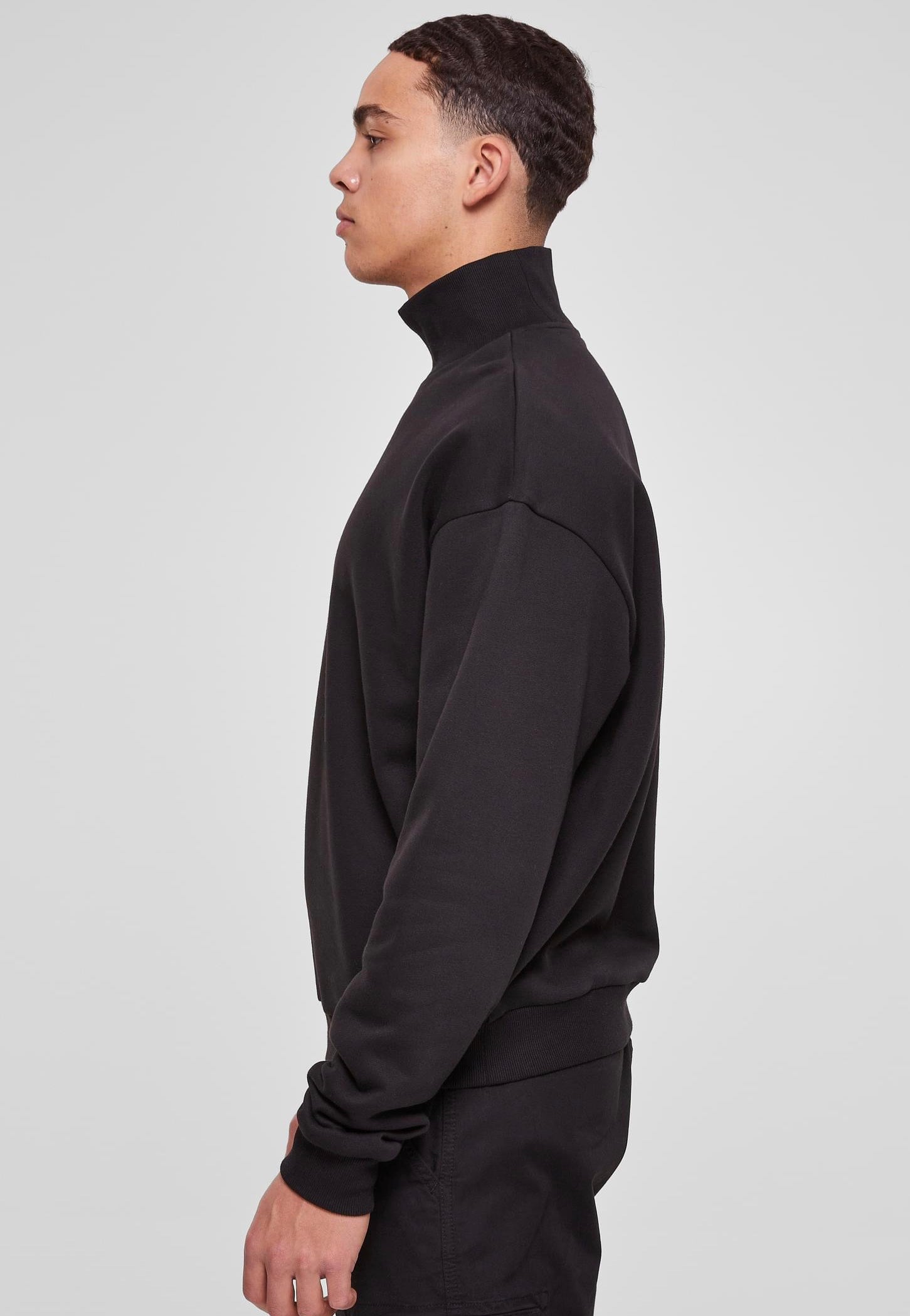 Urban Classics - High Rib Neck Black - Sweater | Men-Image