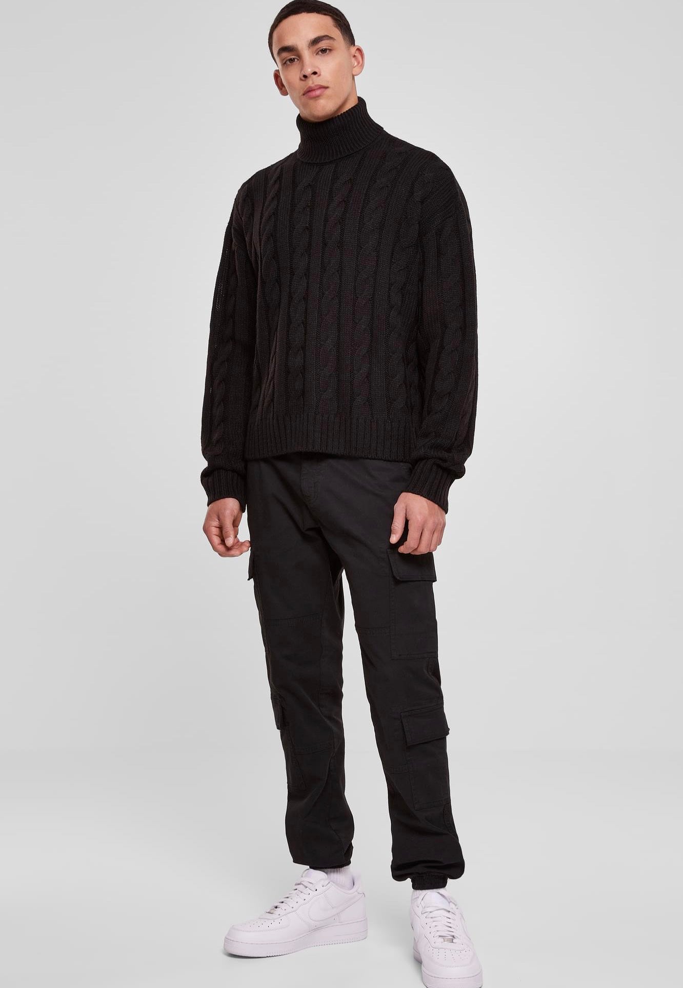 Urban Classics - Boxy Roll Neck Black - Pullover | Men-Image