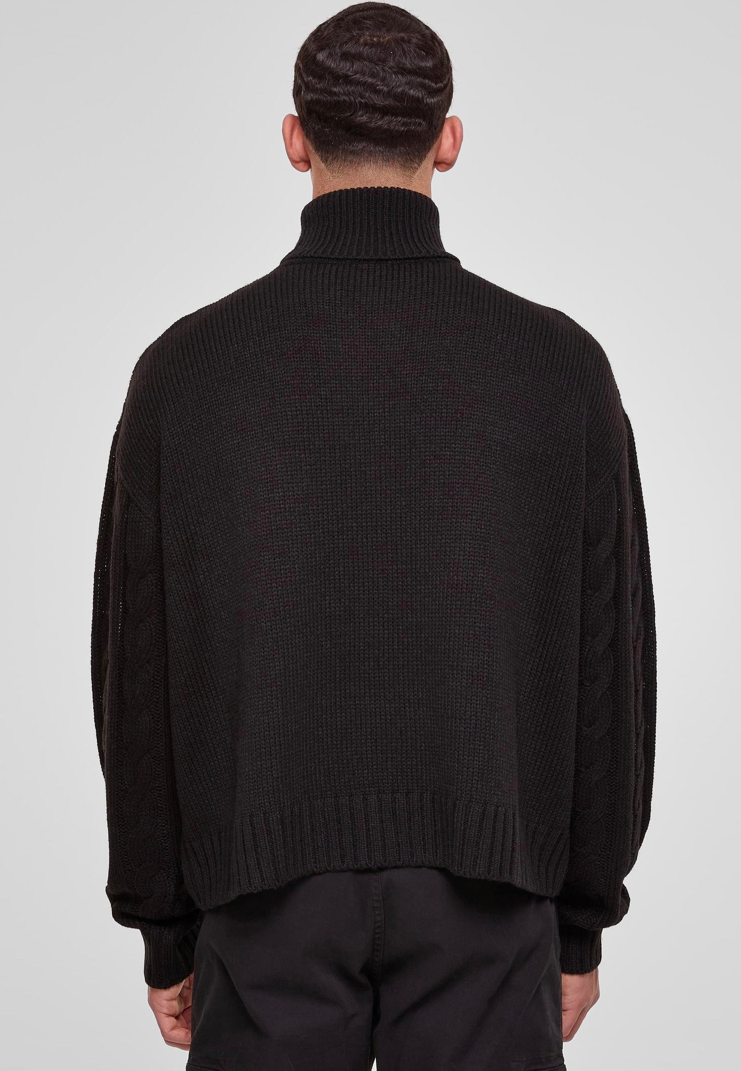 Urban Classics - Boxy Roll Neck Black - Pullover | Men-Image