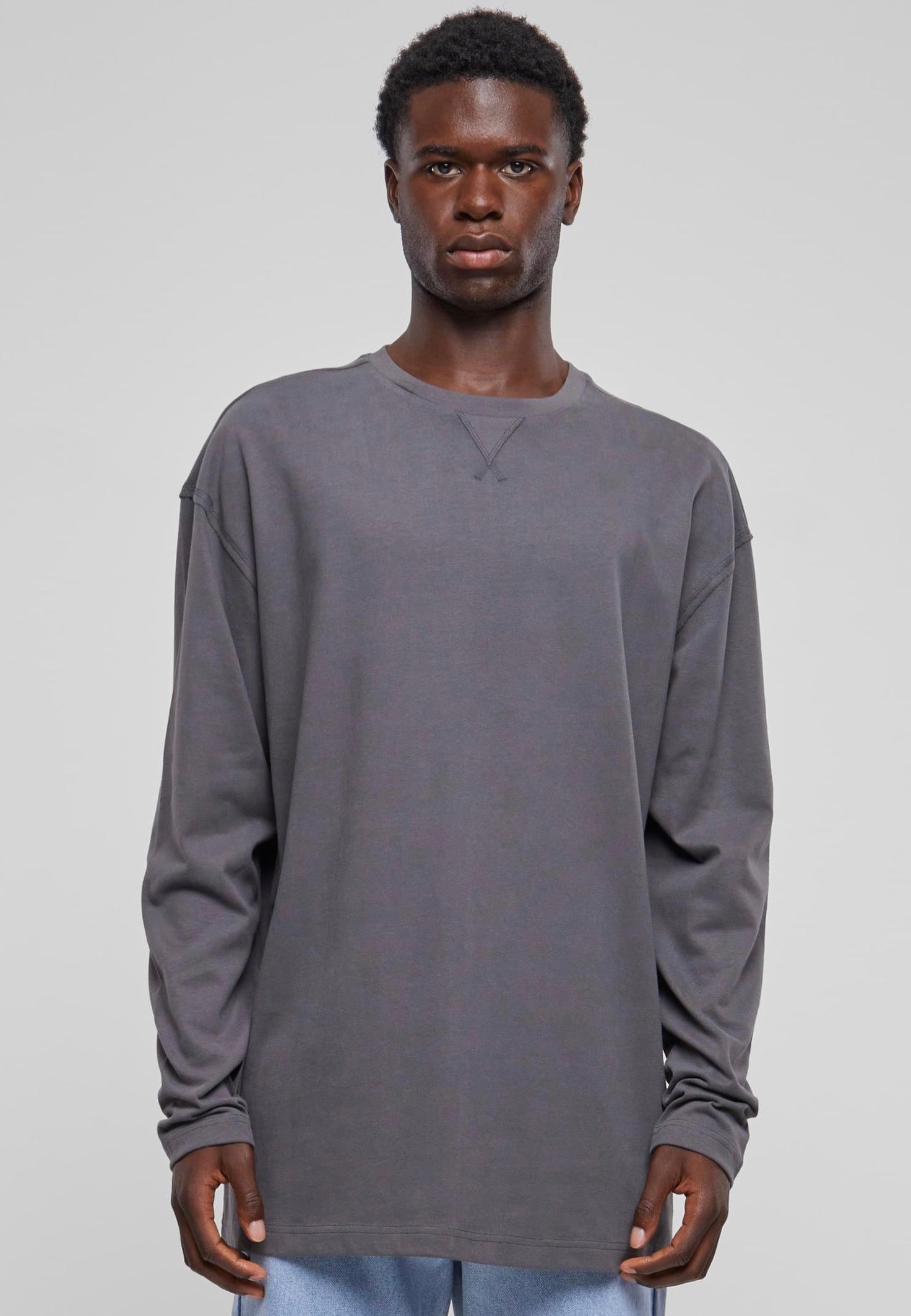 Urban Classics - Oversized Open Edge Darkshadow - Longsleeve | Men-Image