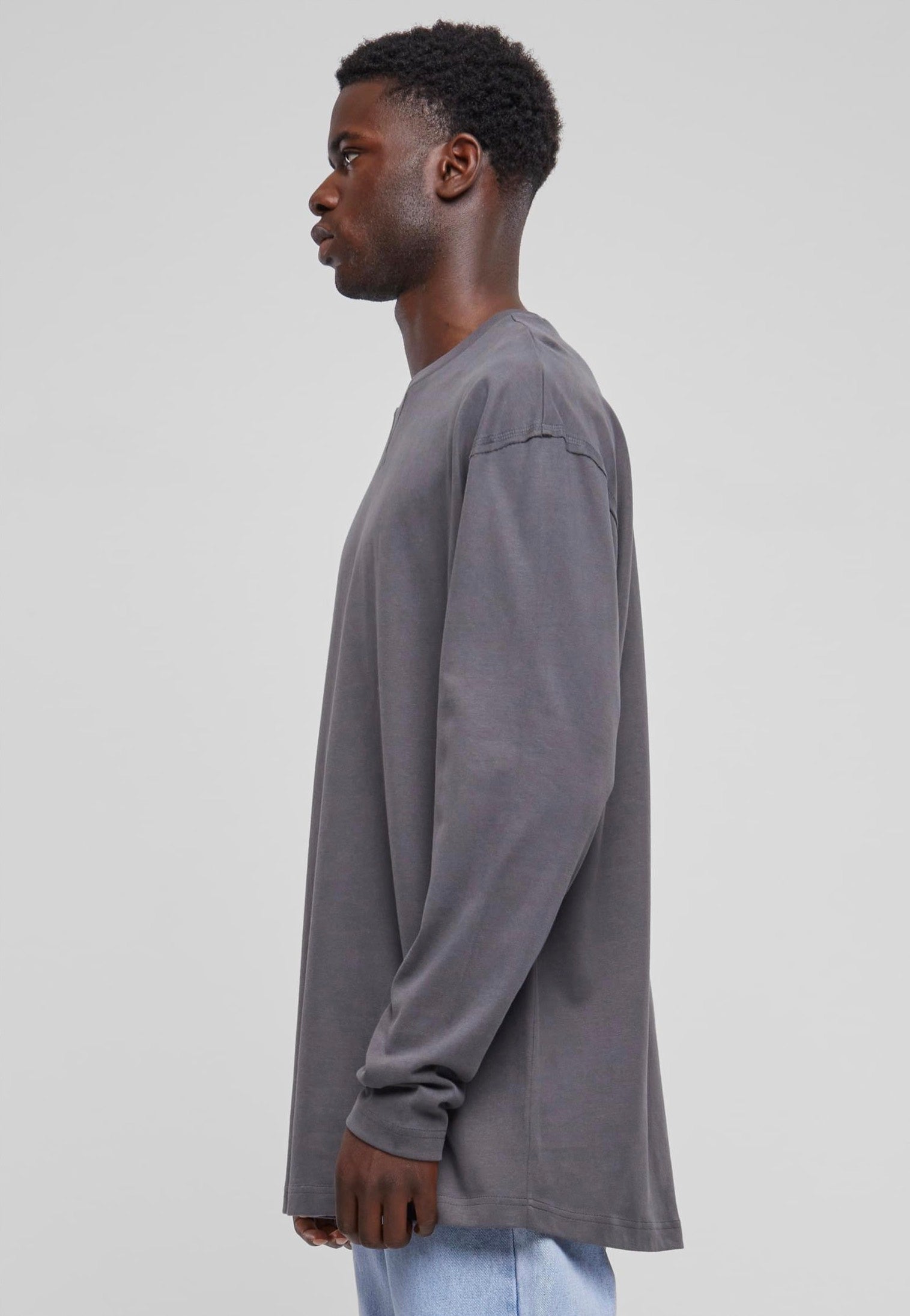 Urban Classics - Oversized Open Edge Darkshadow - Longsleeve | Men-Image