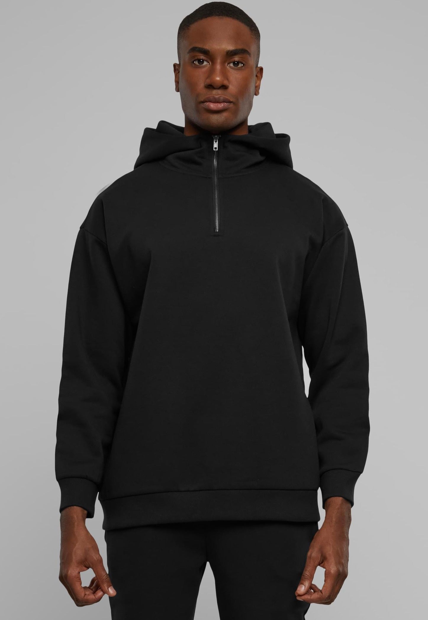 Urban Classics - Zipped High Neck Black - Hoodie | Men-Image