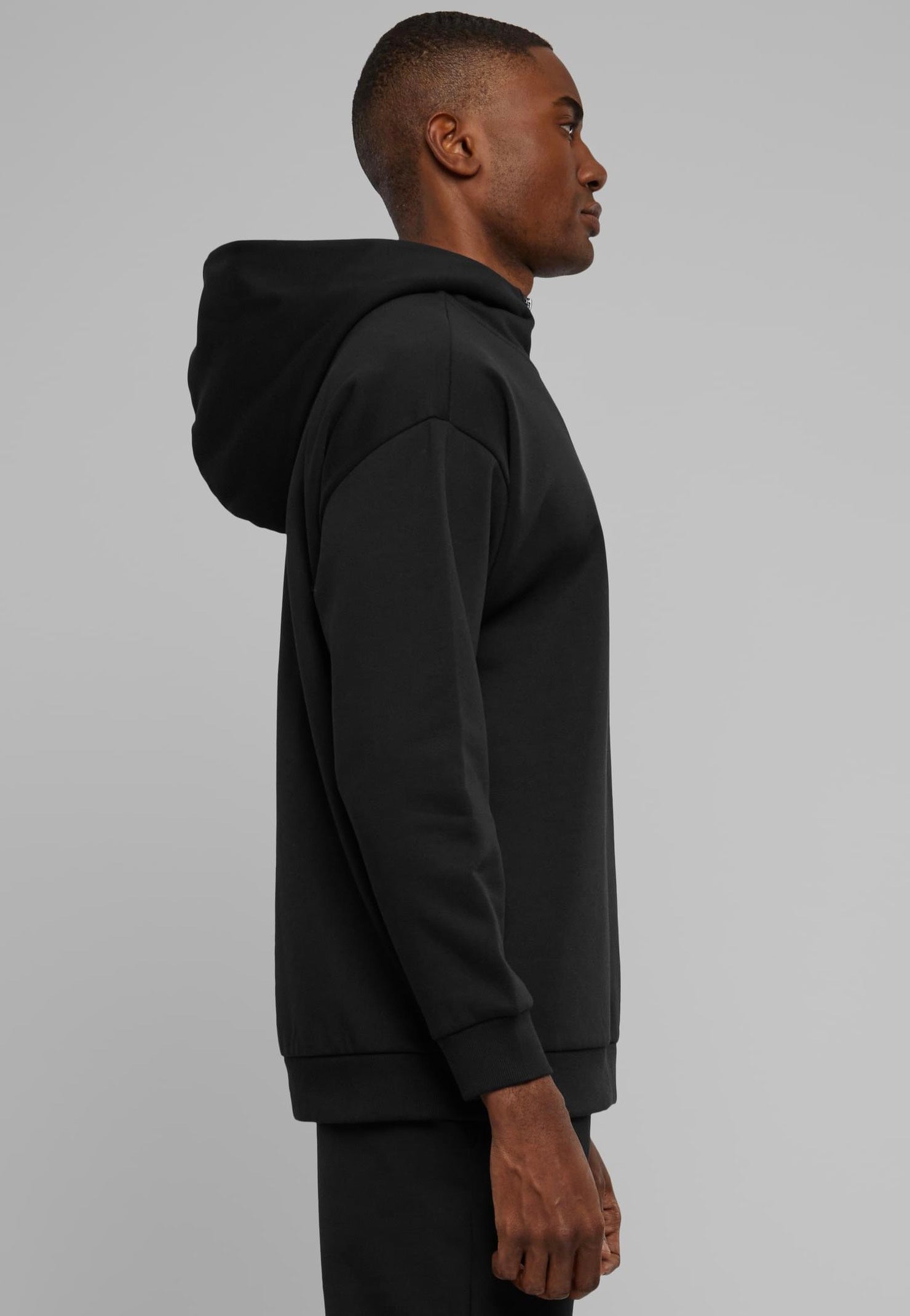 Urban Classics - Zipped High Neck Black - Hoodie | Men-Image