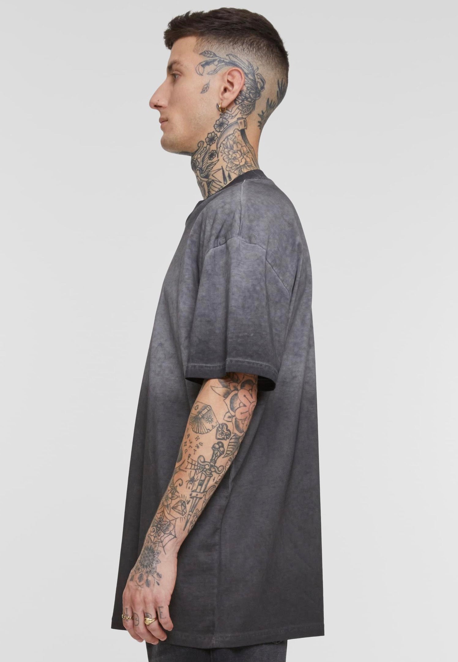 Urban Classics - Oversized Sun Bleached Black - T-Shirt | Men-Image