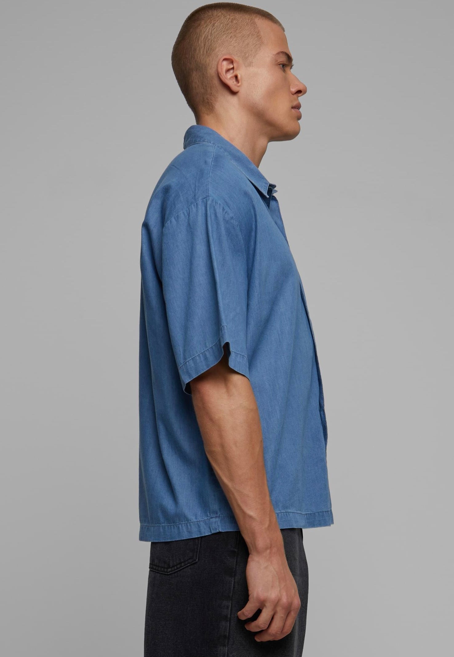 Urban Classics - Lightweight Denim Skyblue Washed - Shirt | Men-Image