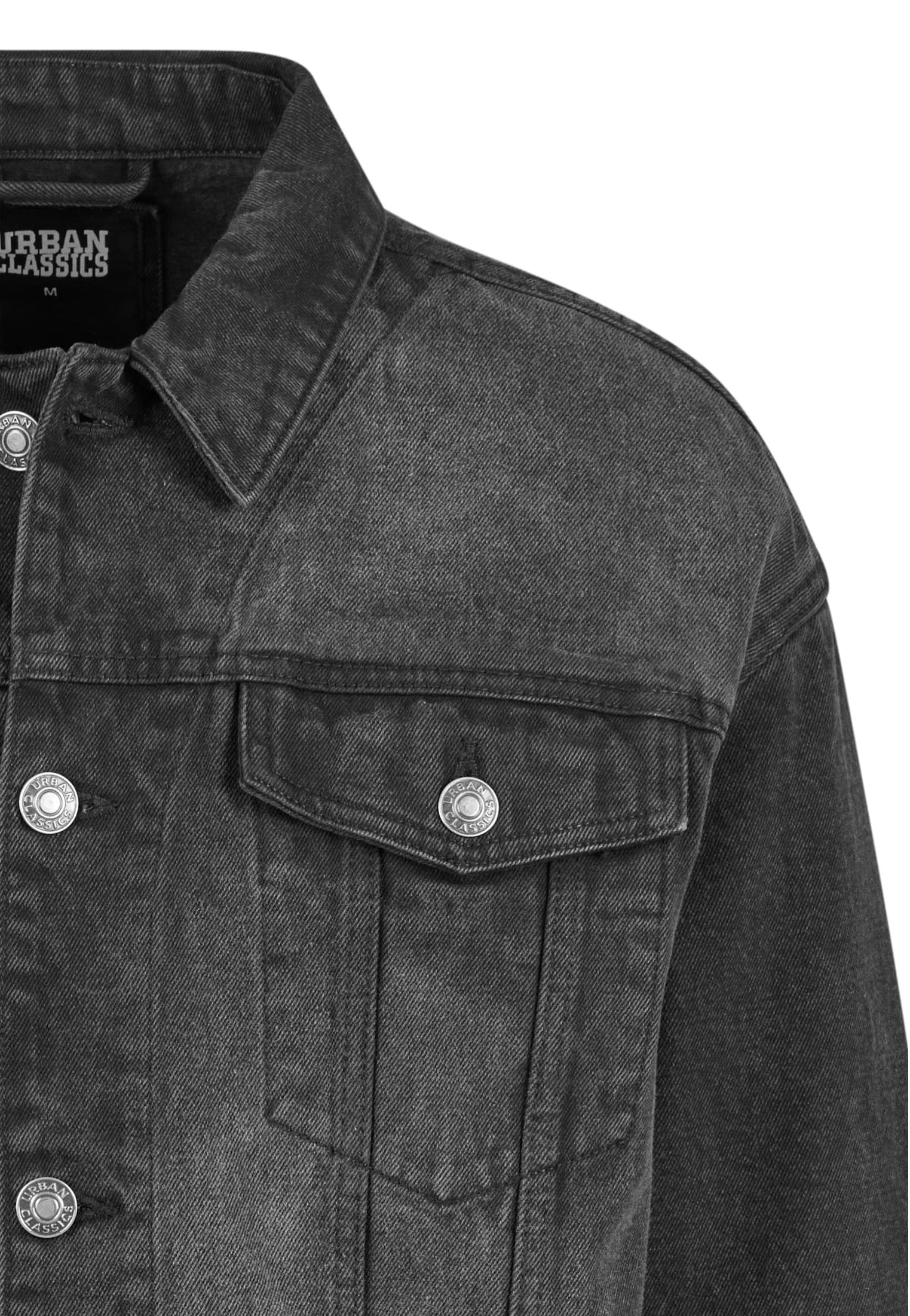 Urban Classics - Heavy Ounce Boxy Denim Black Washed - Jeans Jacket | Men-Image