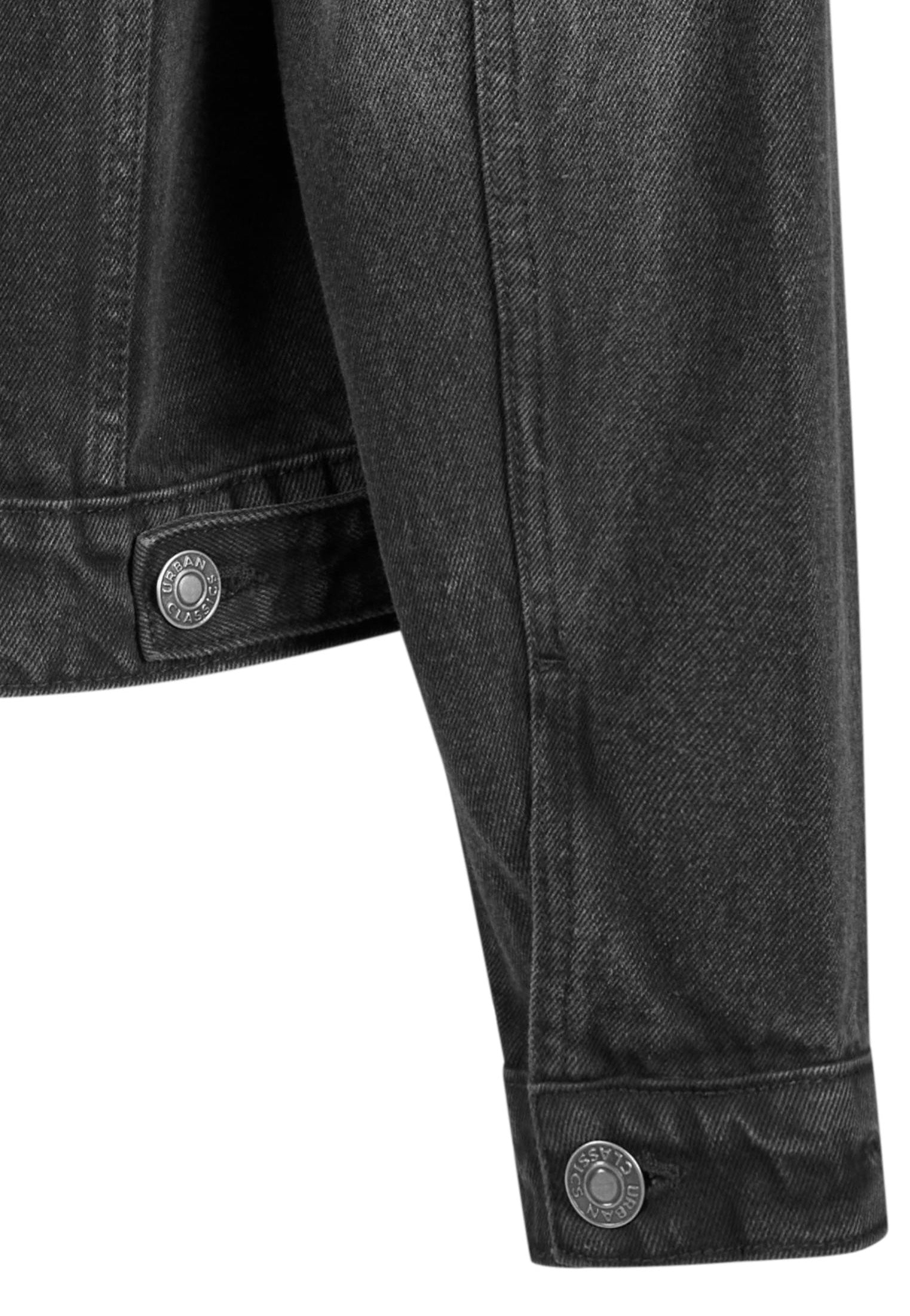 Urban Classics - Heavy Ounce Boxy Denim Black Washed - Jeans Jacket | Men-Image