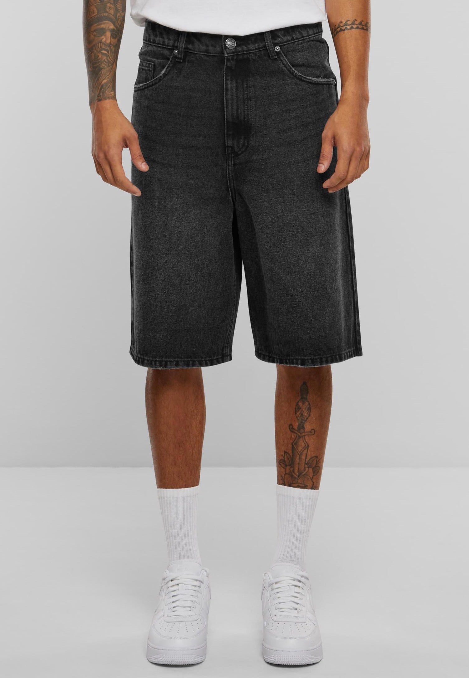 Urban Classics - 90's Heavy Denim Black Washed - Shorts | Men-Image