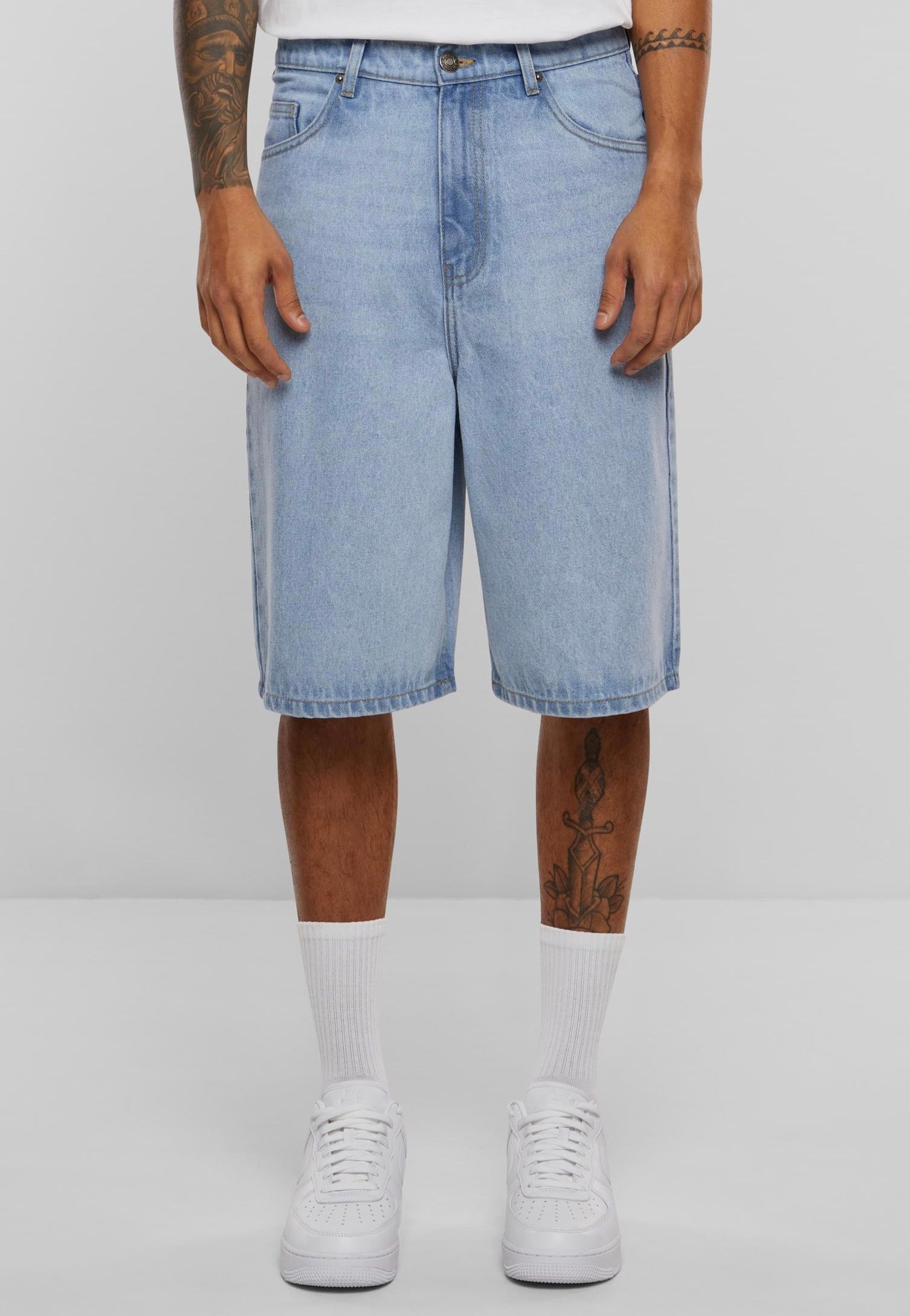 Urban Classics - 90's Heavy Denim New Light Blue Washed - Shorts | Men-Image