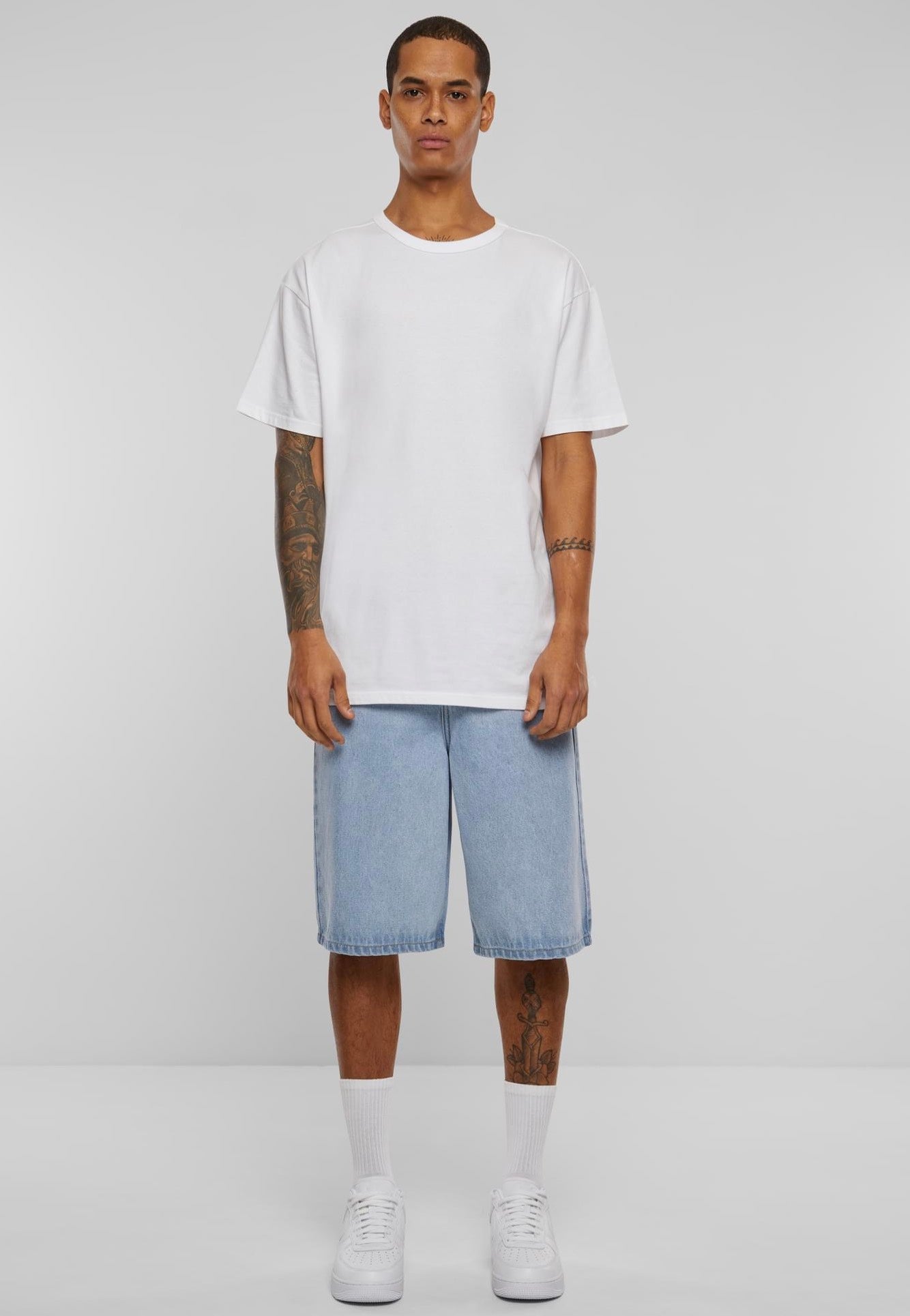 Urban Classics - 90's Heavy Denim New Light Blue Washed - Shorts | Men-Image