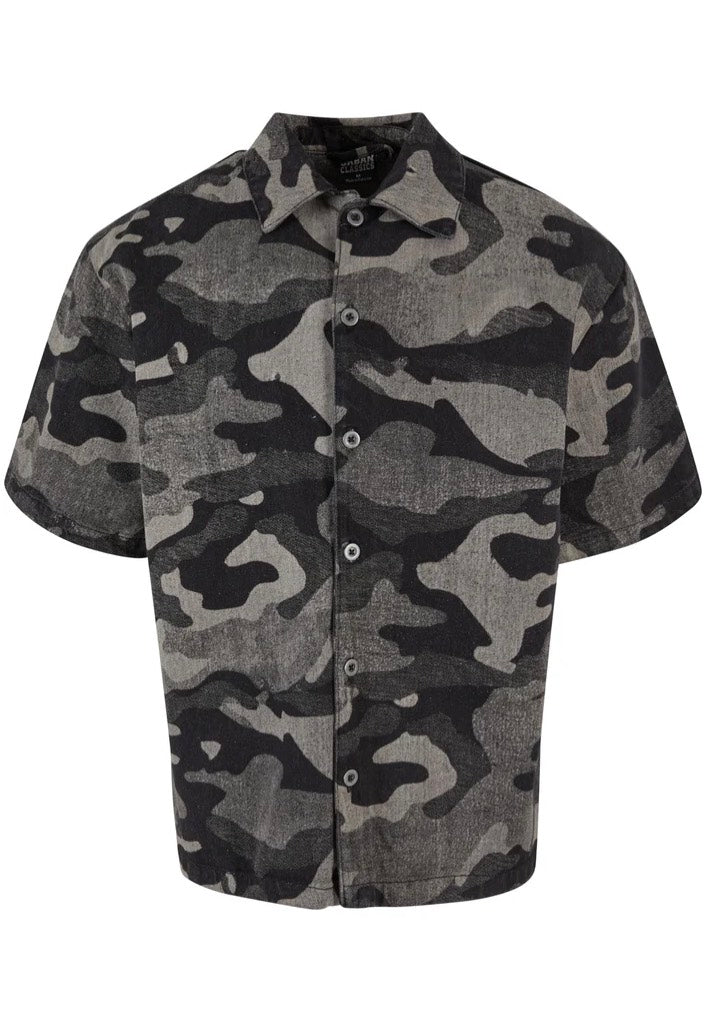 Urban Classics - Laser Printed Boxy Blacklasercamo - Shirt | Men-Image