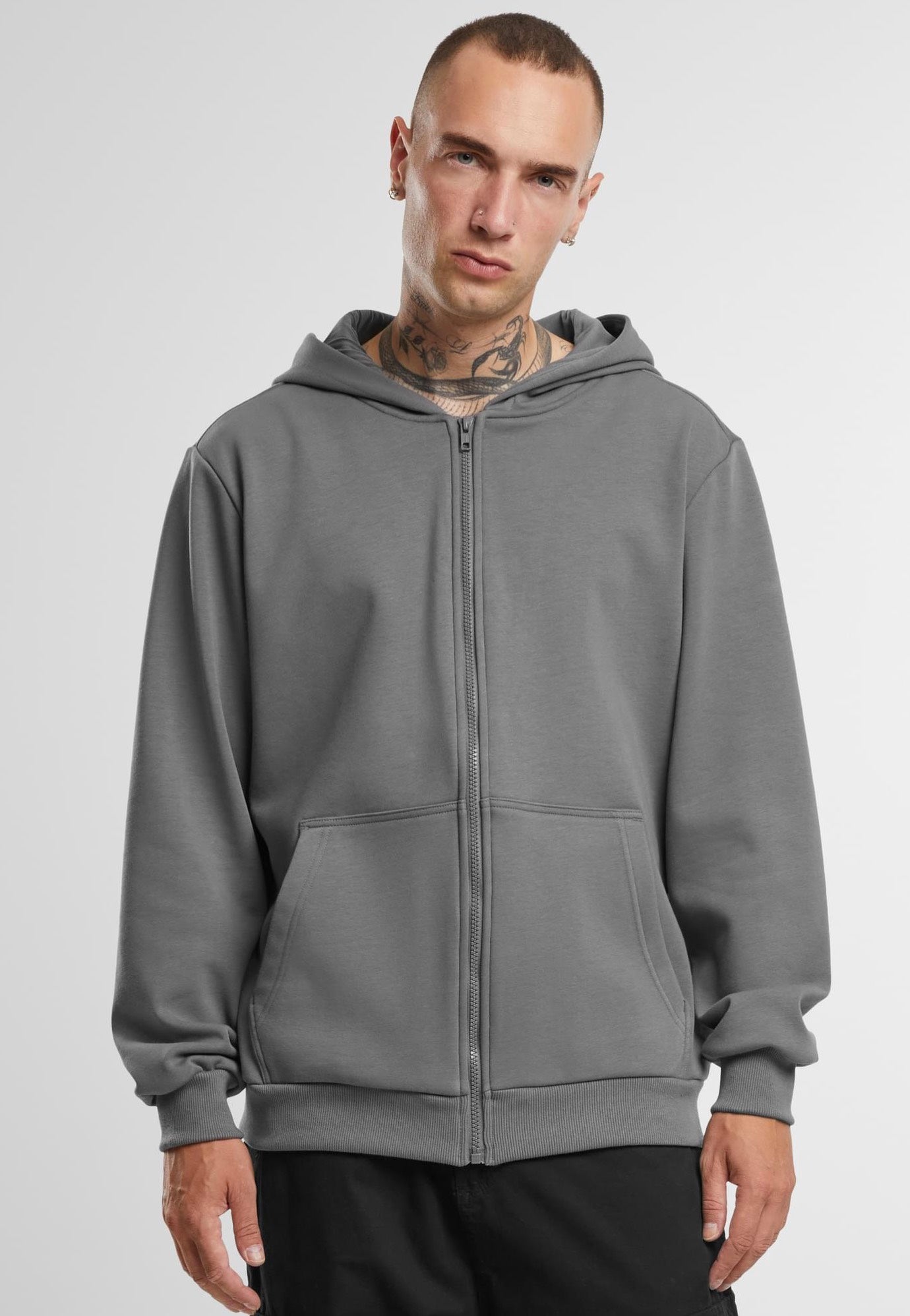 Urban Classics - Cozy Zip Cloudgrey - Zipper | Men-Image