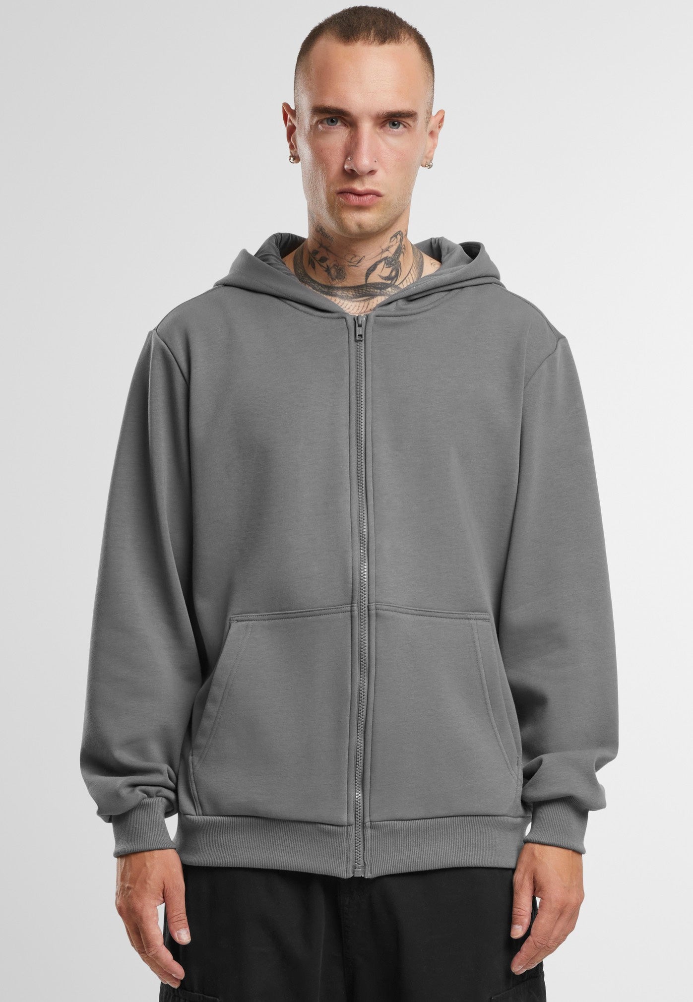 Urban Classics - Cozy Zip Cloudgrey - Zipper | Men-Image