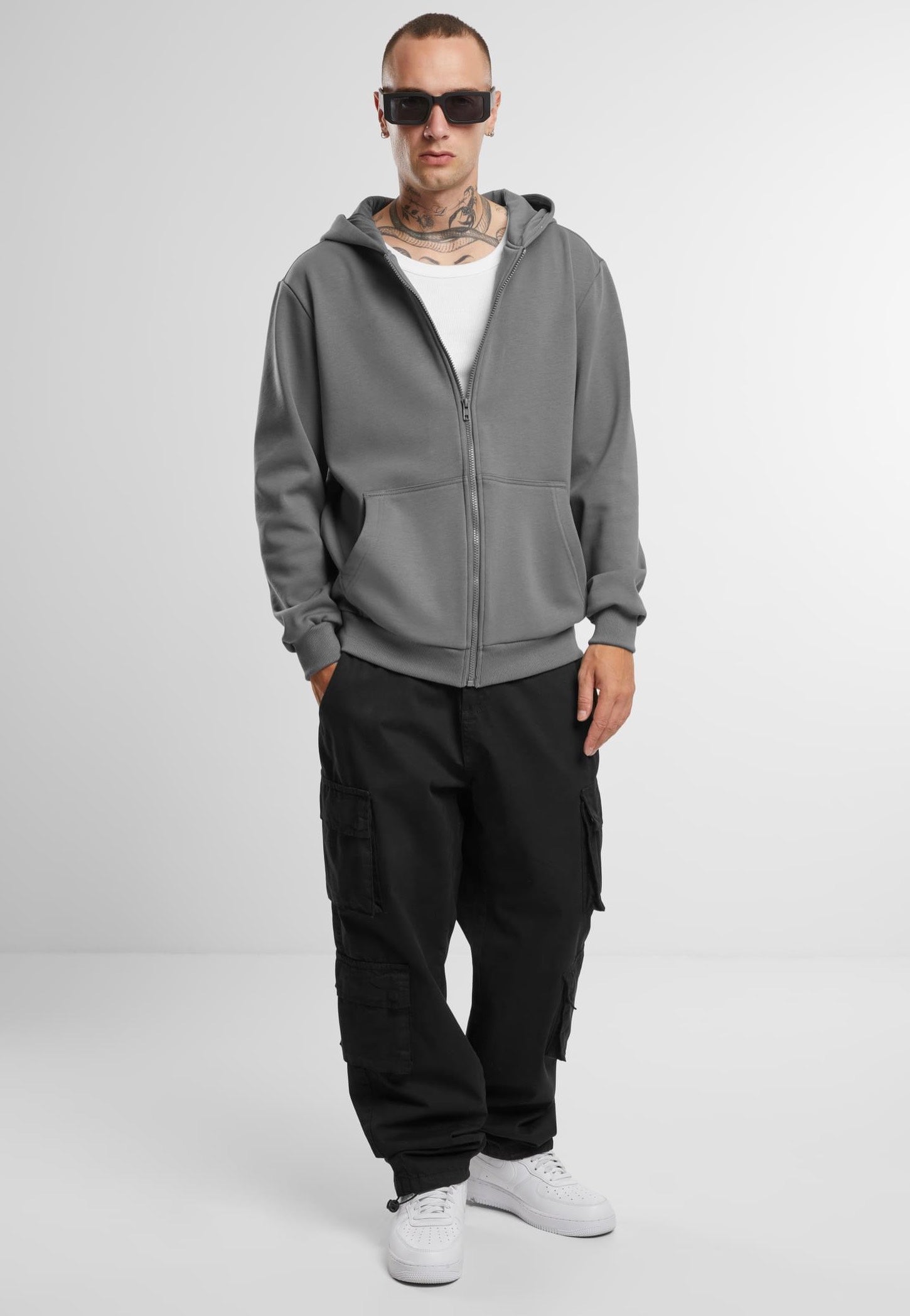 Urban Classics - Cozy Zip Cloudgrey - Zipper | Men-Image