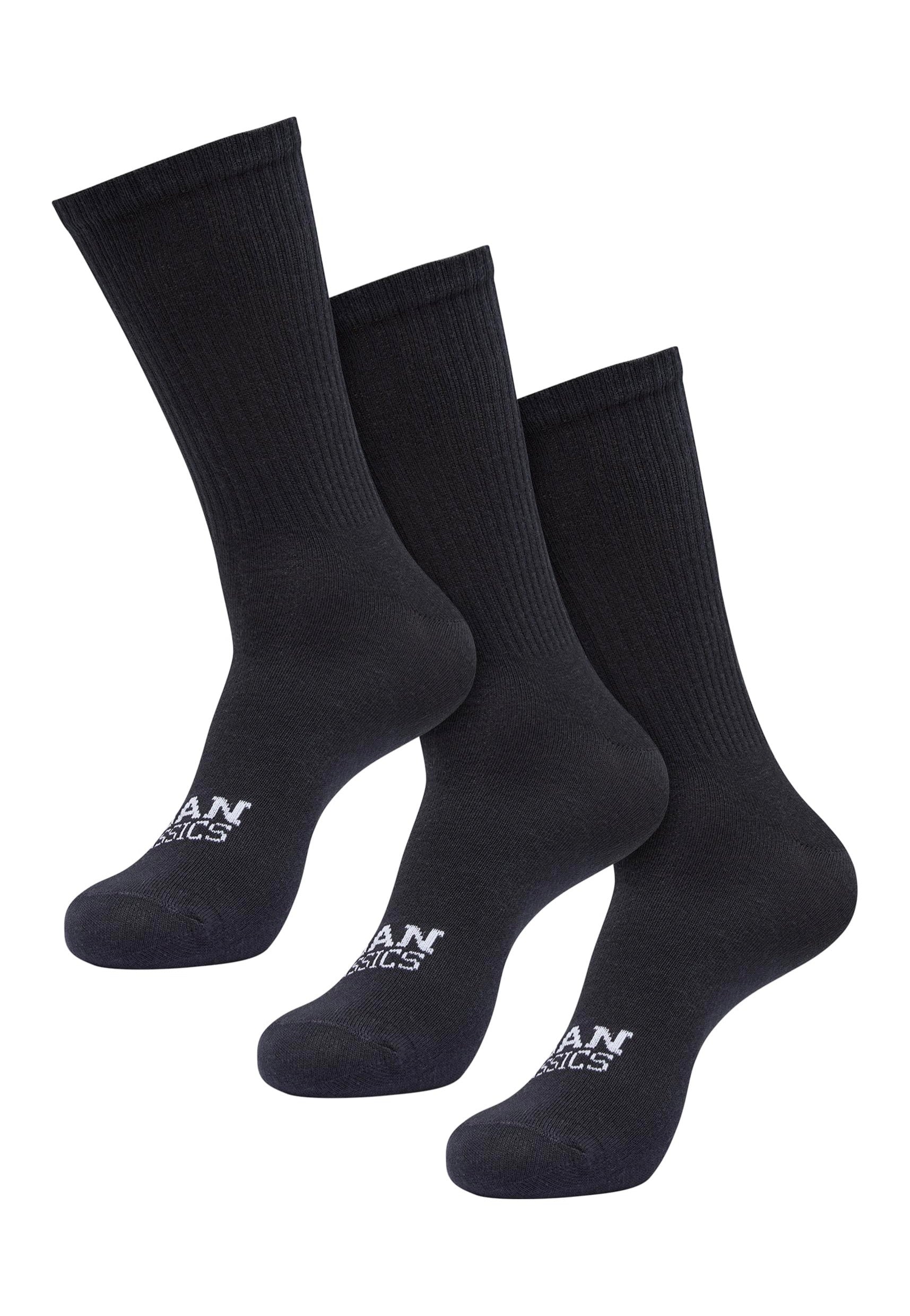 Urban Classics - Simple Flat Knit Pack Of 3 Black - Socks | Neutral-Image