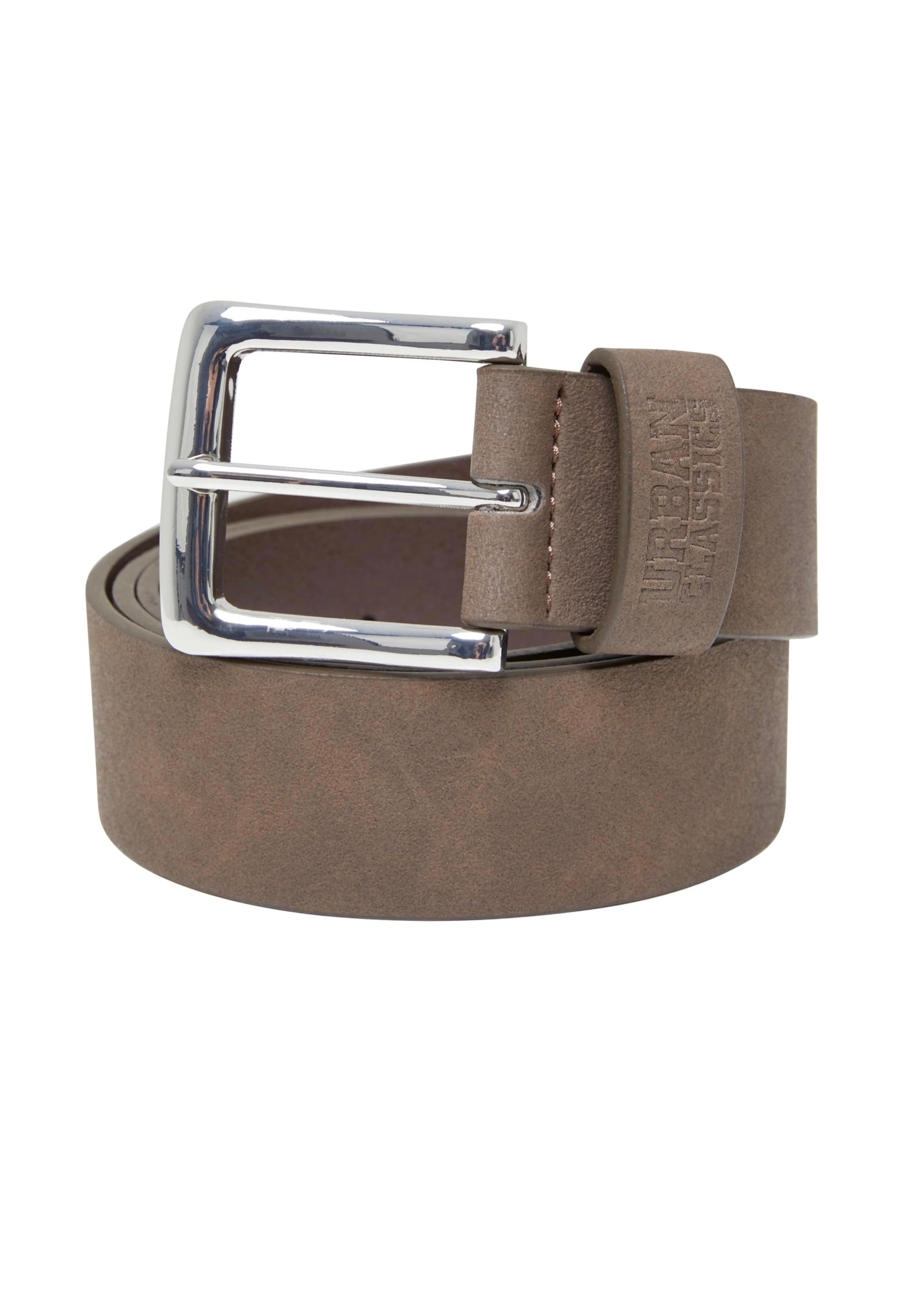 Urban Classics - Suede Leather Imitation Brown/Silver - Belt | Neutral-Image