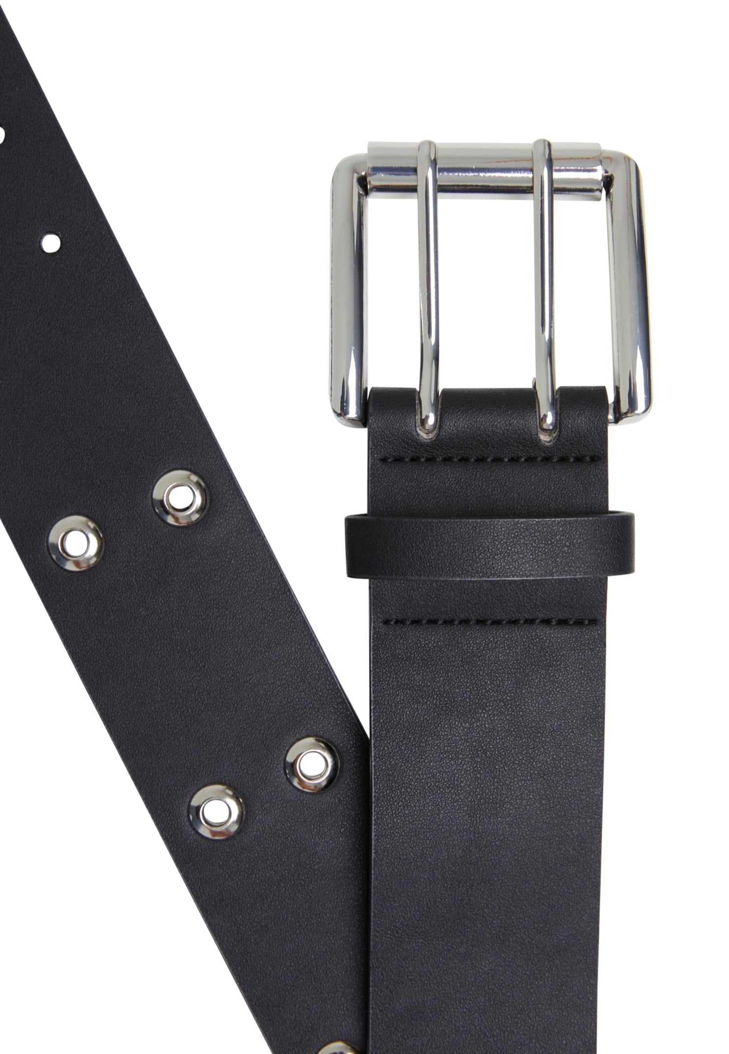 Urban Classics - Double Eyelet PU Black - Belt | Neutral-Image